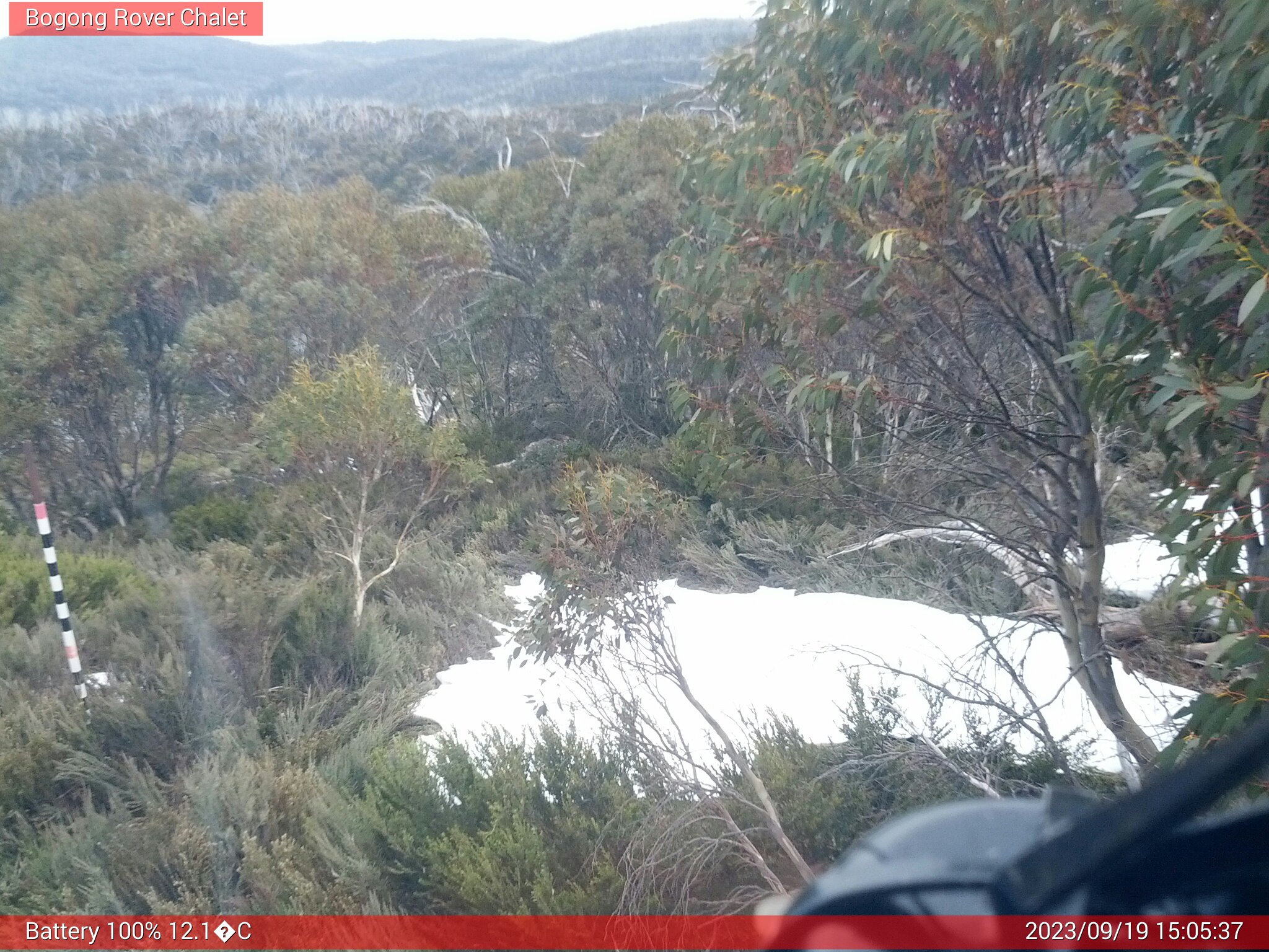 Bogong Web Cam 3:05pm Tuesday 19th of September 2023