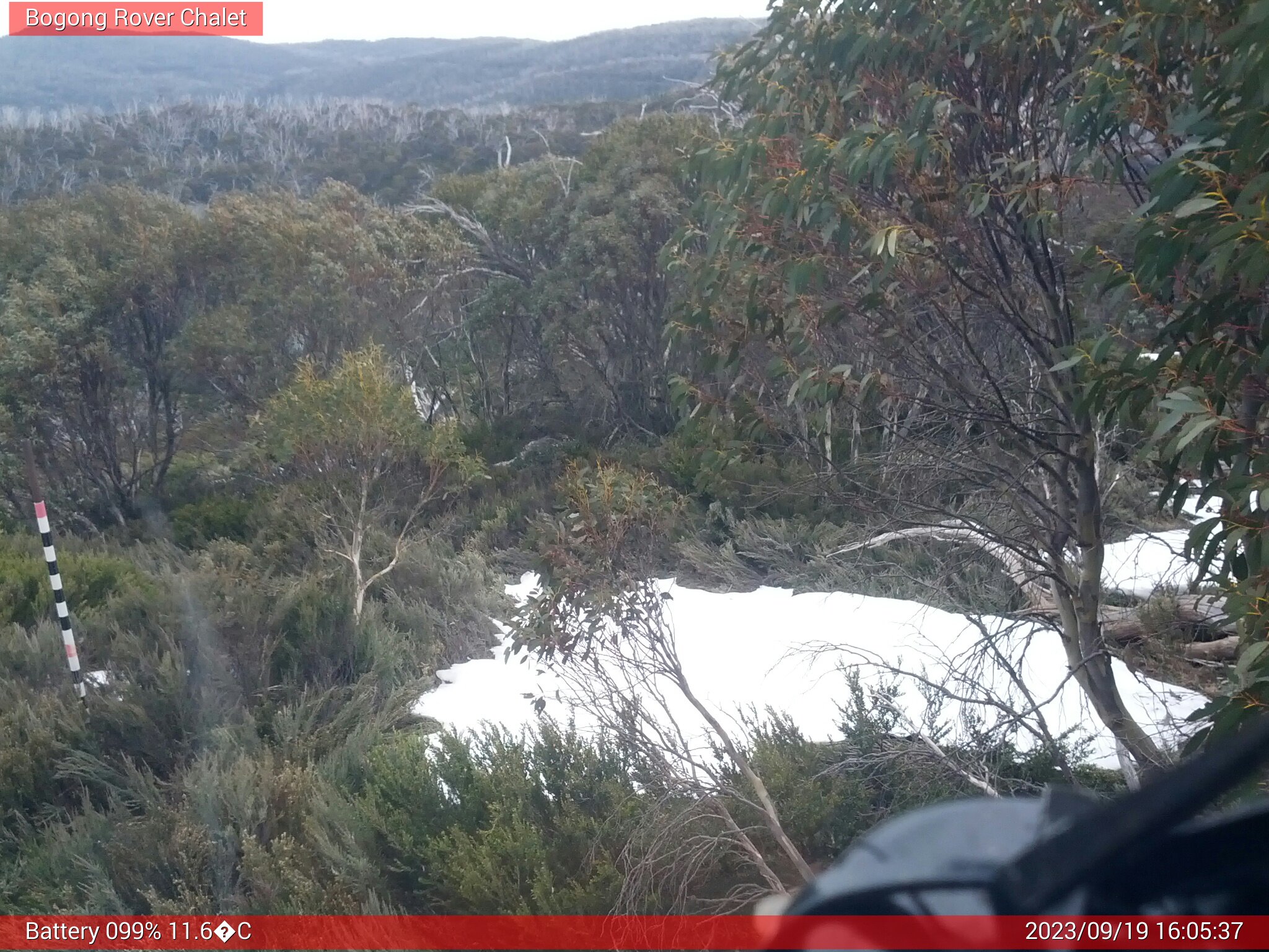 Bogong Web Cam 4:05pm Tuesday 19th of September 2023