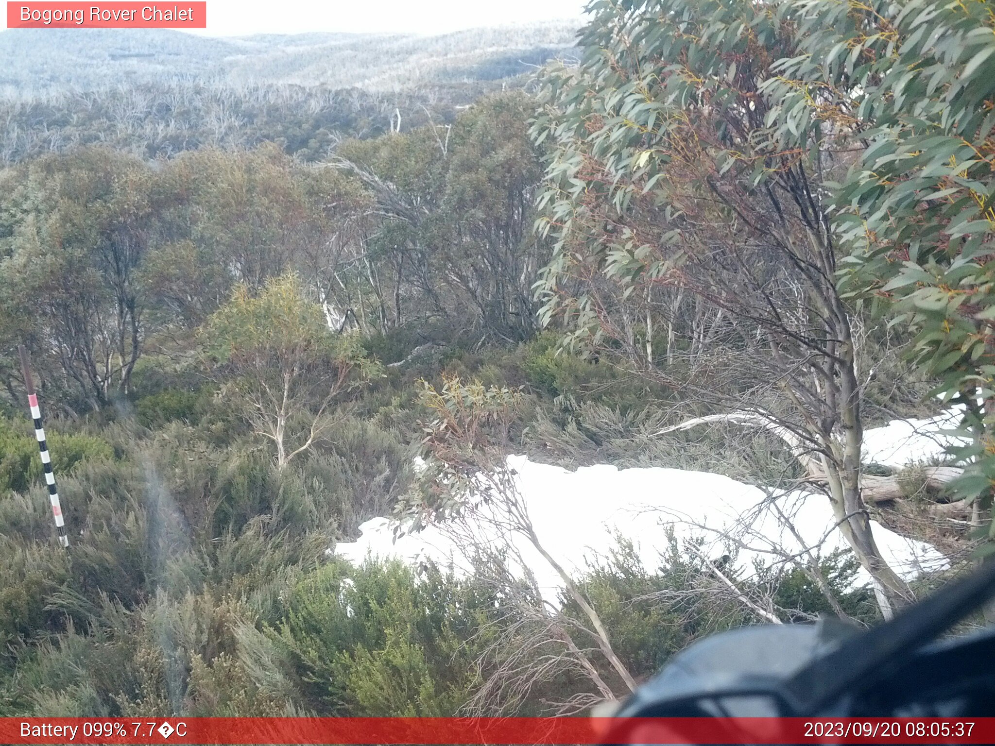 Bogong Web Cam 8:05am Wednesday 20th of September 2023