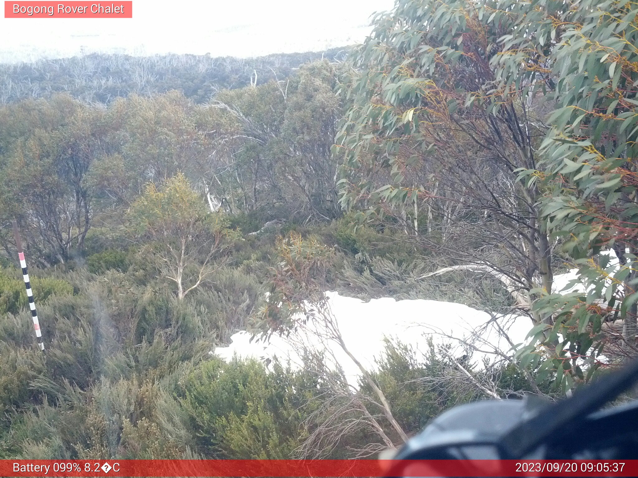 Bogong Web Cam 9:05am Wednesday 20th of September 2023