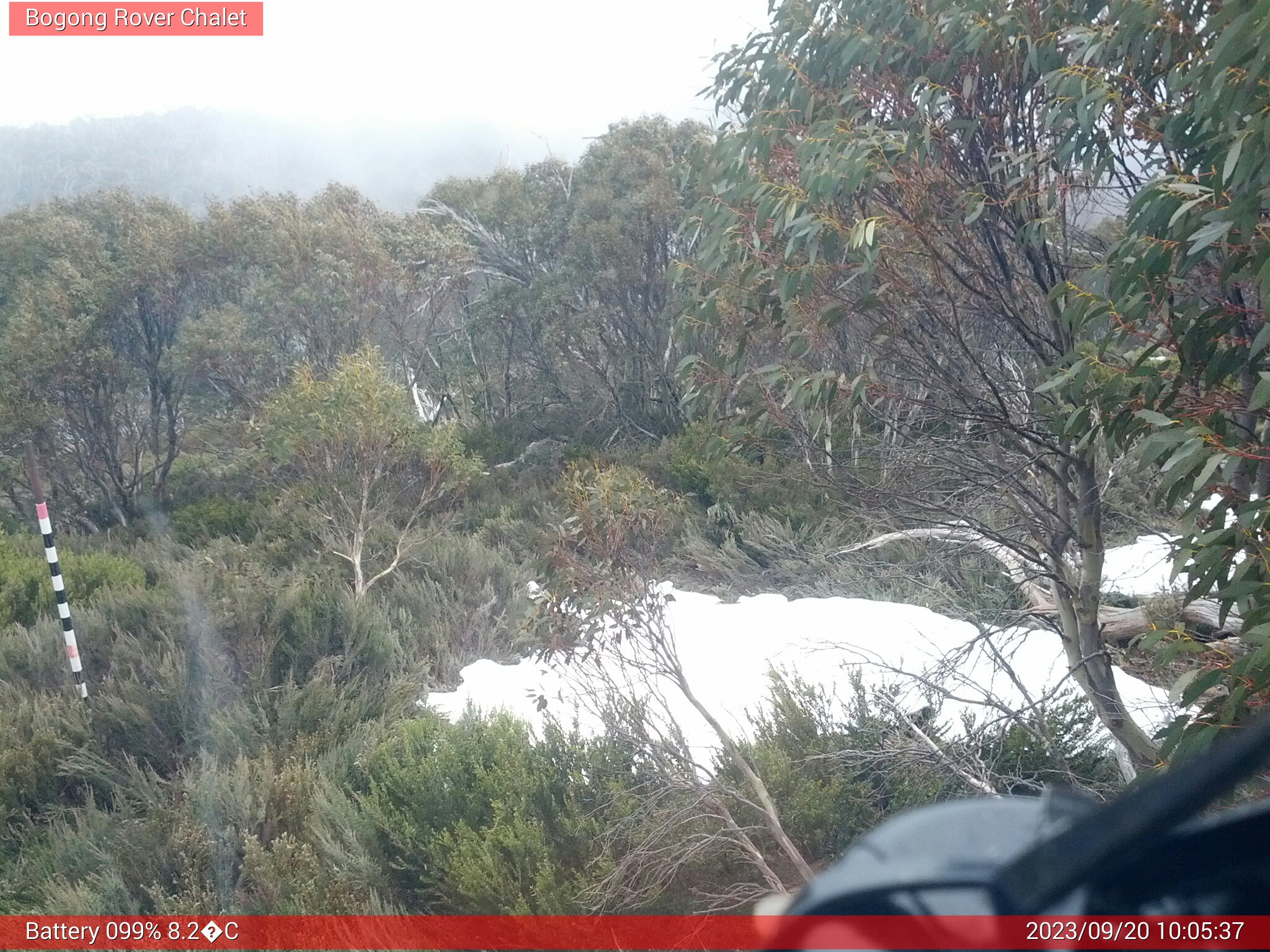 Bogong Web Cam 10:05am Wednesday 20th of September 2023