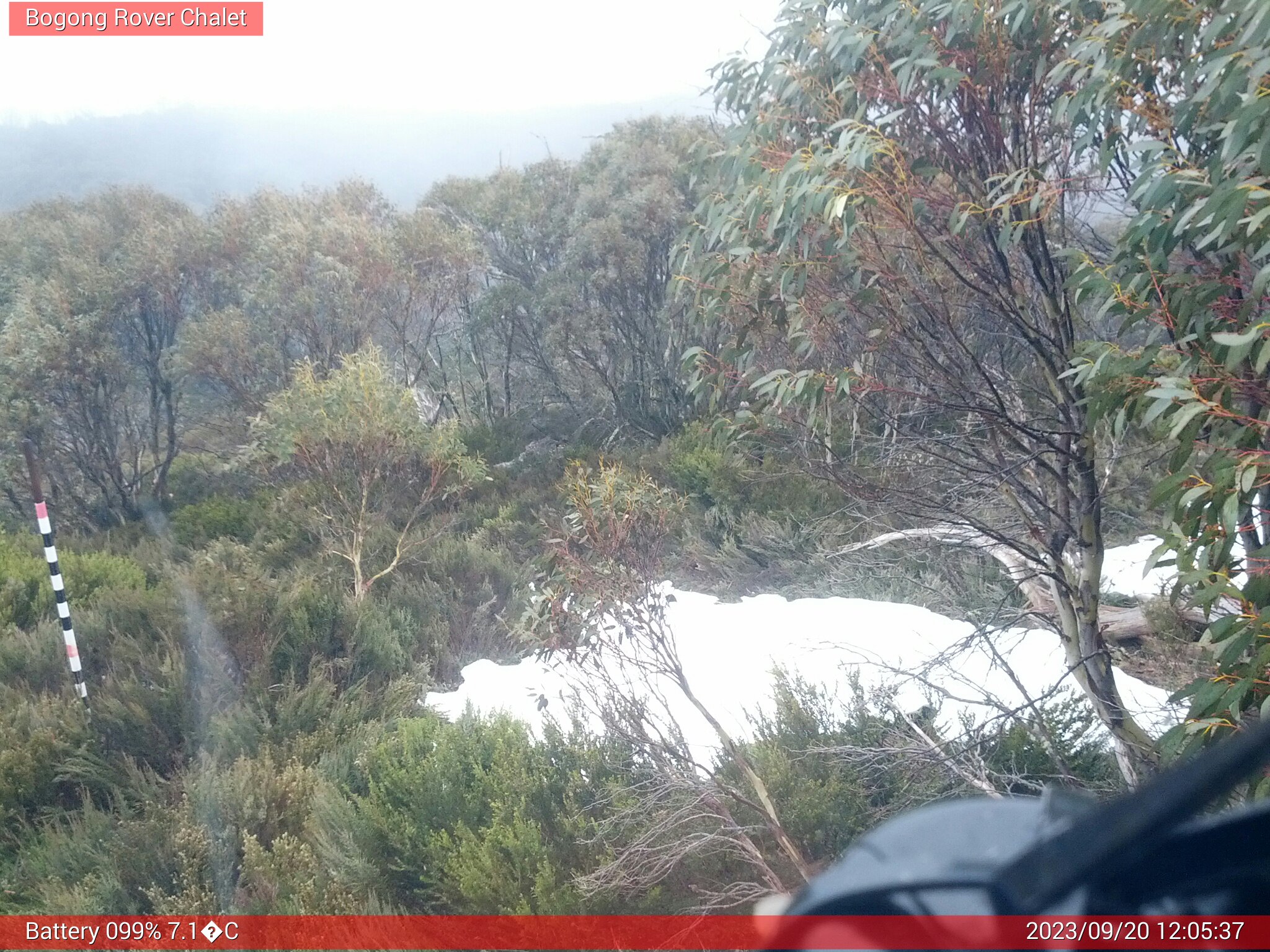 Bogong Web Cam 12:05pm Wednesday 20th of September 2023