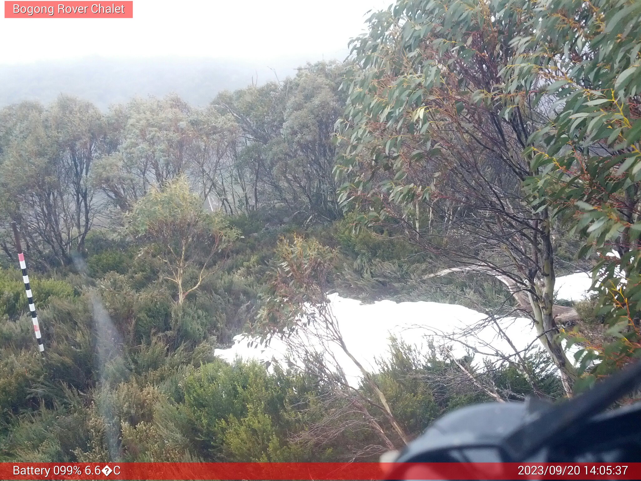 Bogong Web Cam 2:05pm Wednesday 20th of September 2023