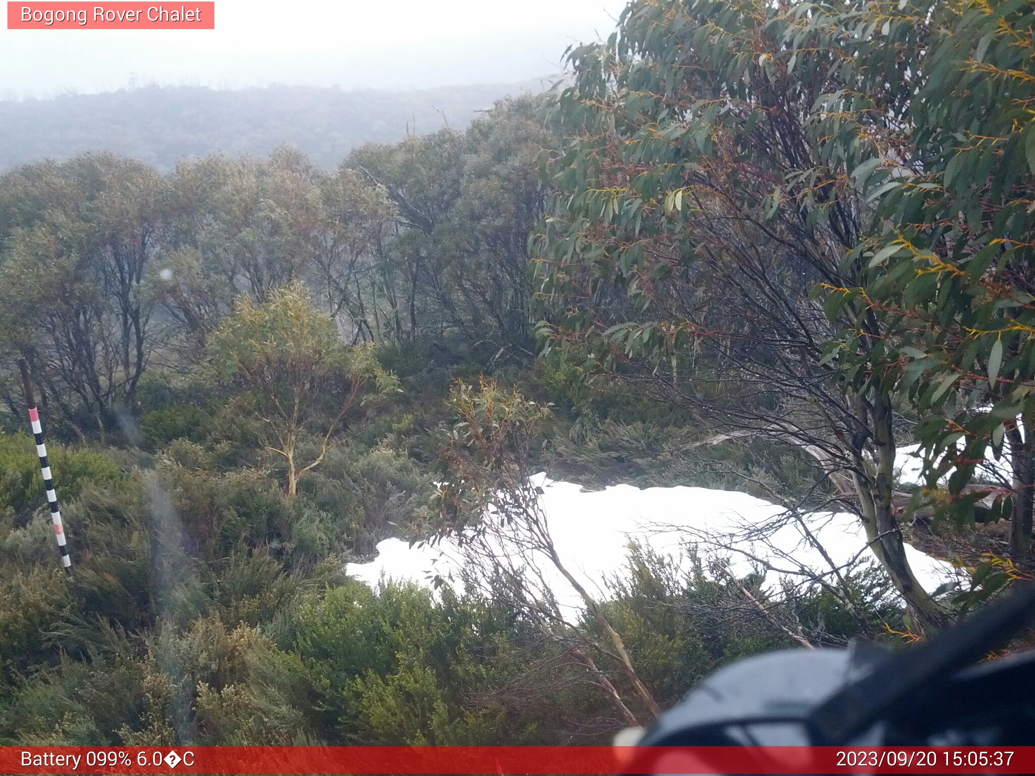 Bogong Web Cam 3:05pm Wednesday 20th of September 2023