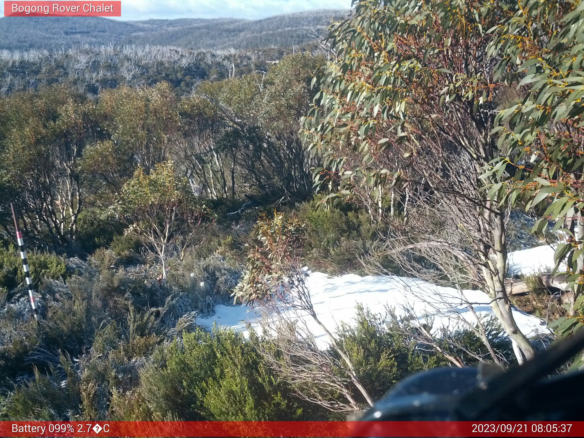 Bogong Web Cam 8:05am Thursday 21st of September 2023