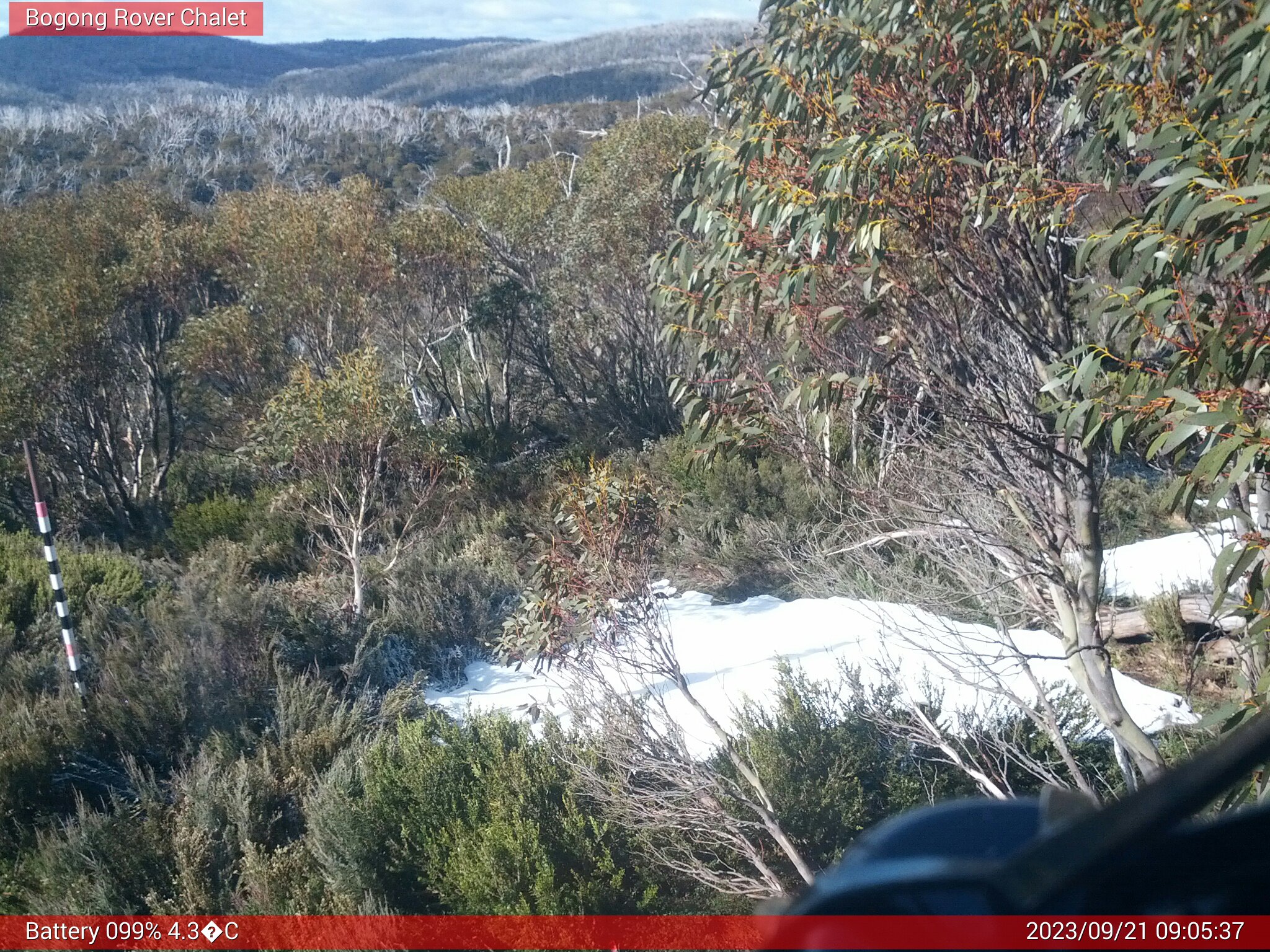 Bogong Web Cam 9:05am Thursday 21st of September 2023