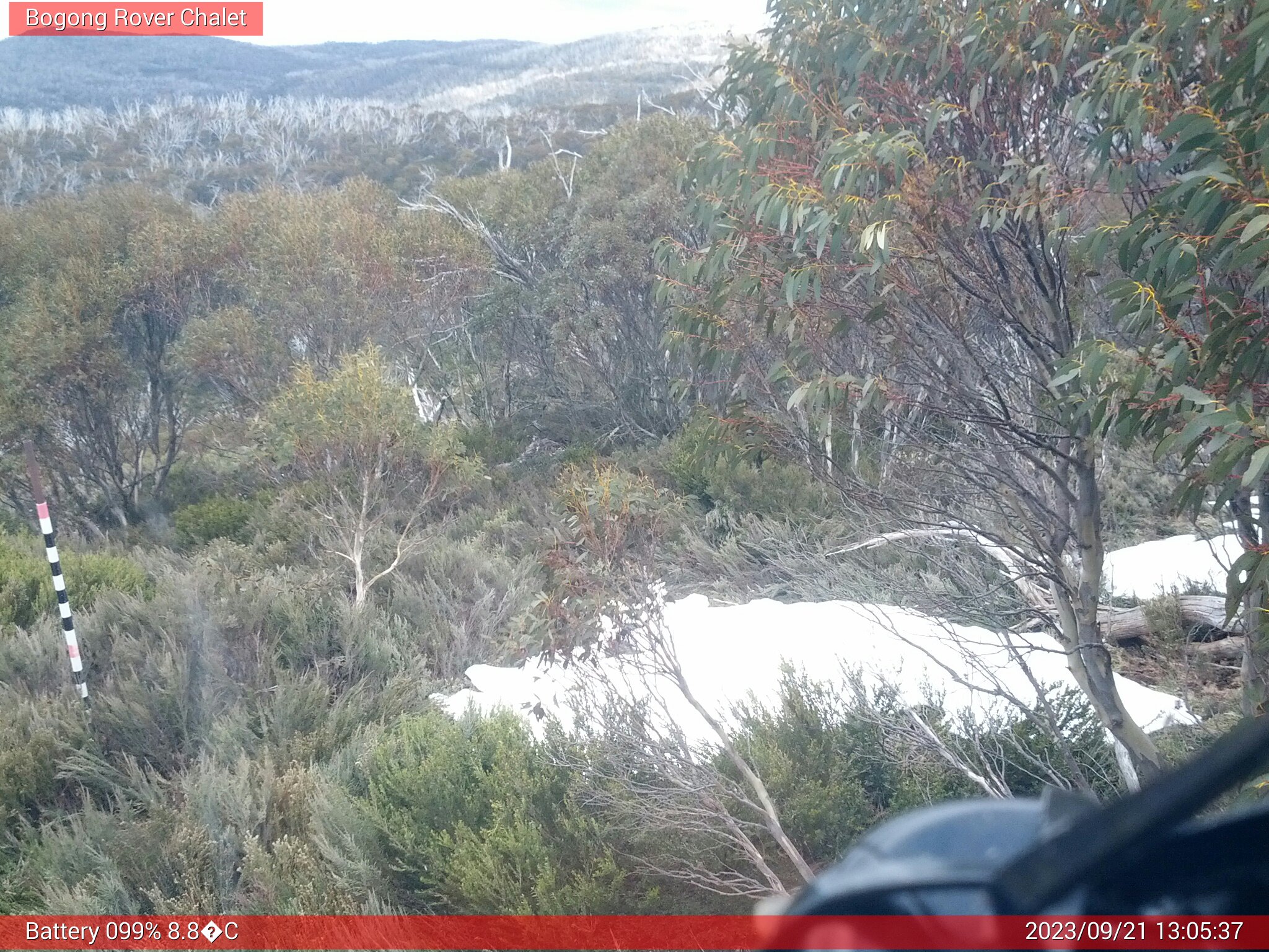 Bogong Web Cam 1:05pm Thursday 21st of September 2023