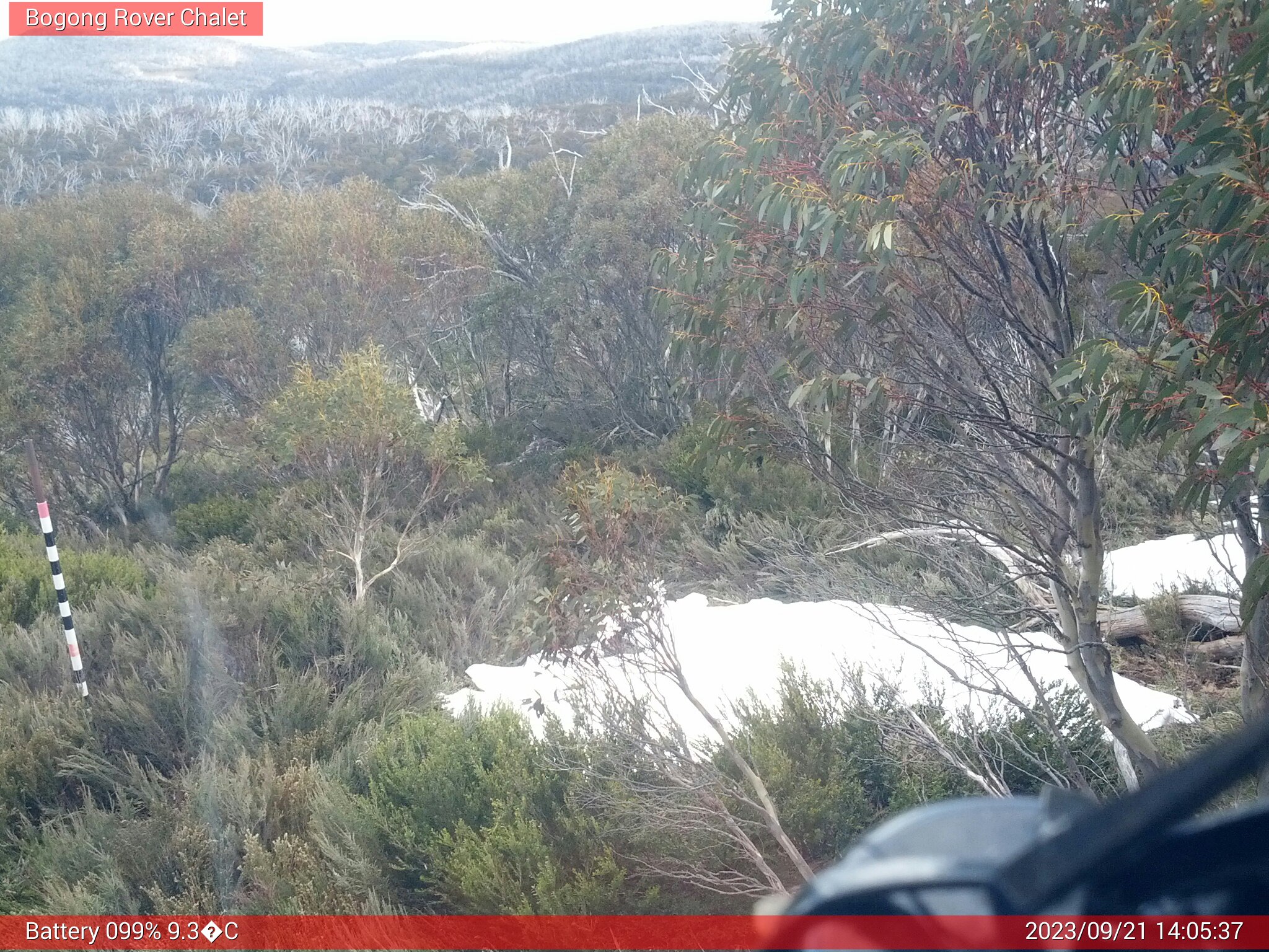 Bogong Web Cam 2:05pm Thursday 21st of September 2023