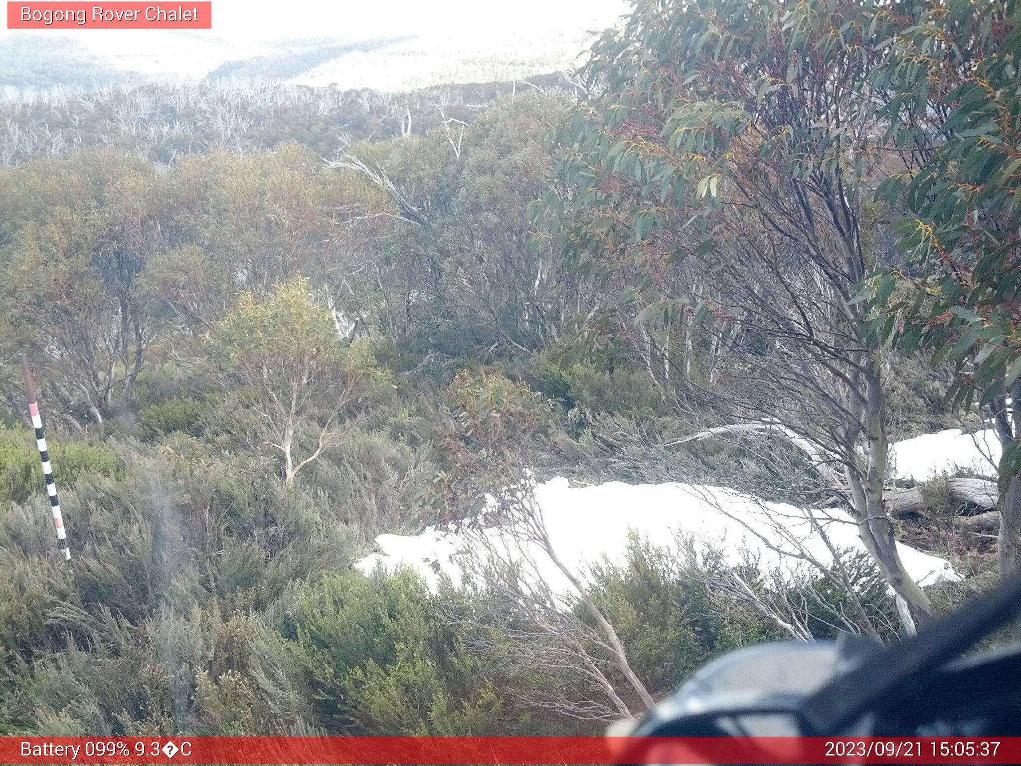 Bogong Web Cam 3:05pm Thursday 21st of September 2023