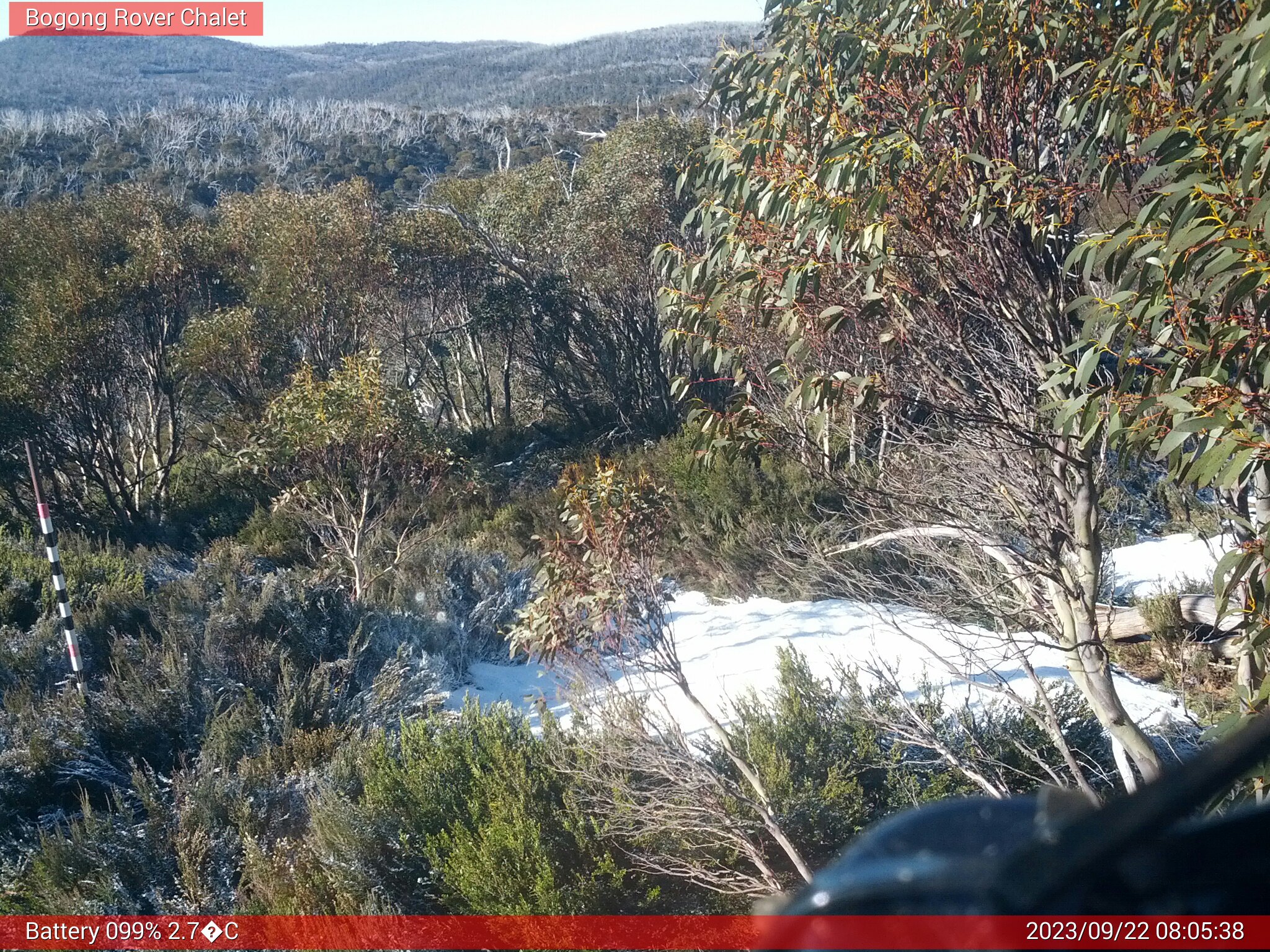 Bogong Web Cam 8:05am Friday 22nd of September 2023