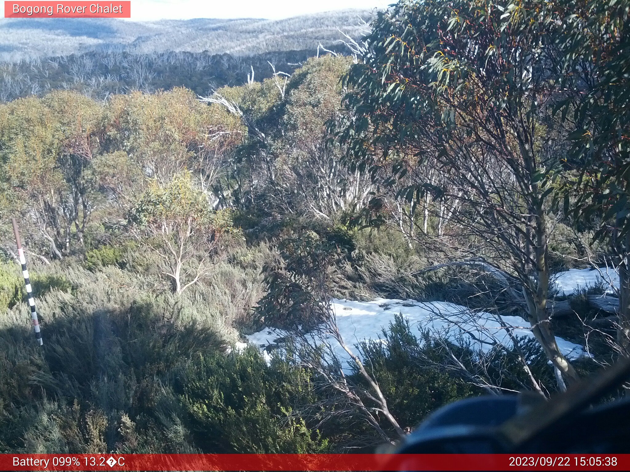 Bogong Web Cam 3:05pm Friday 22nd of September 2023