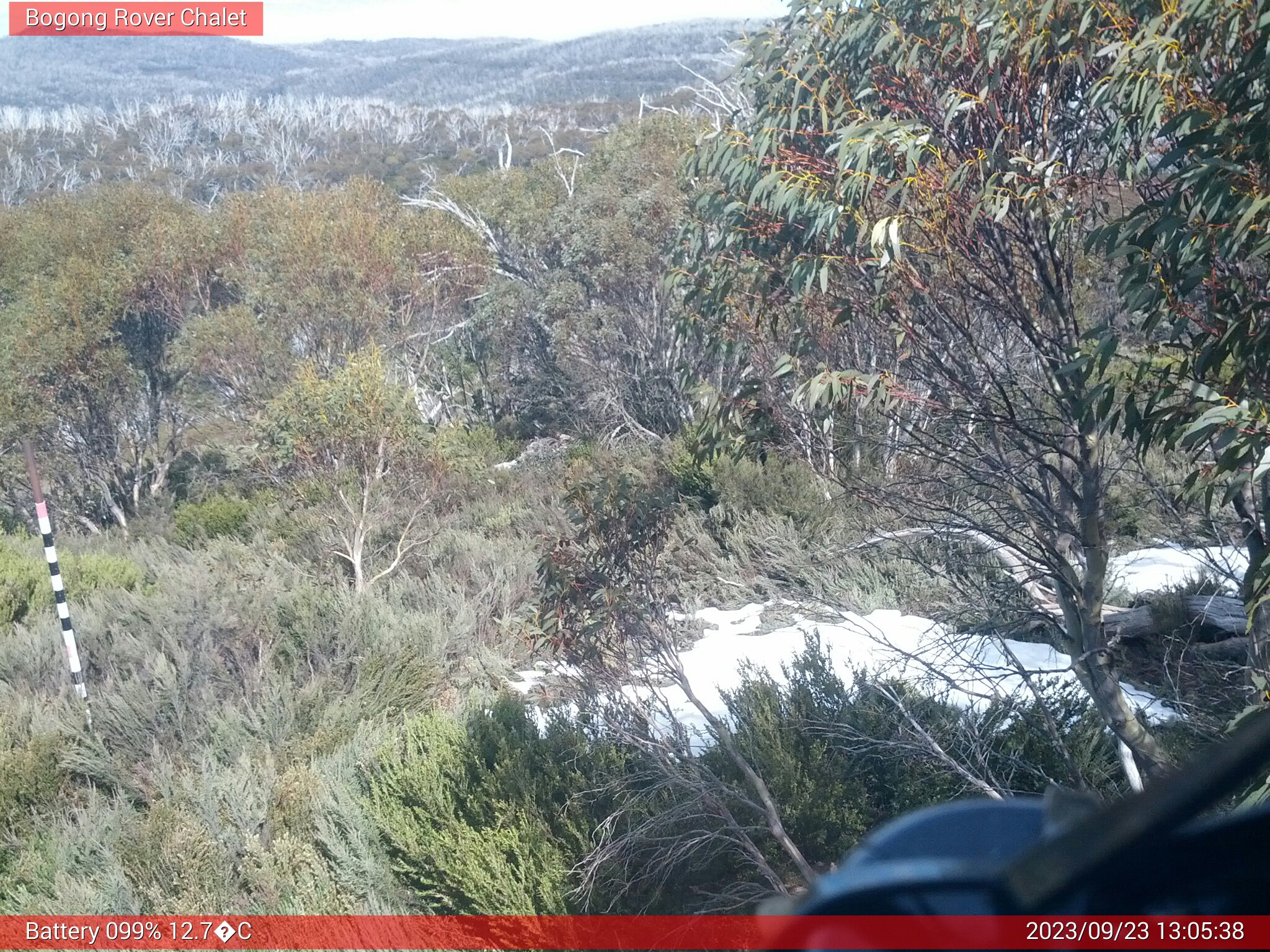 Bogong Web Cam 1:05pm Saturday 23rd of September 2023