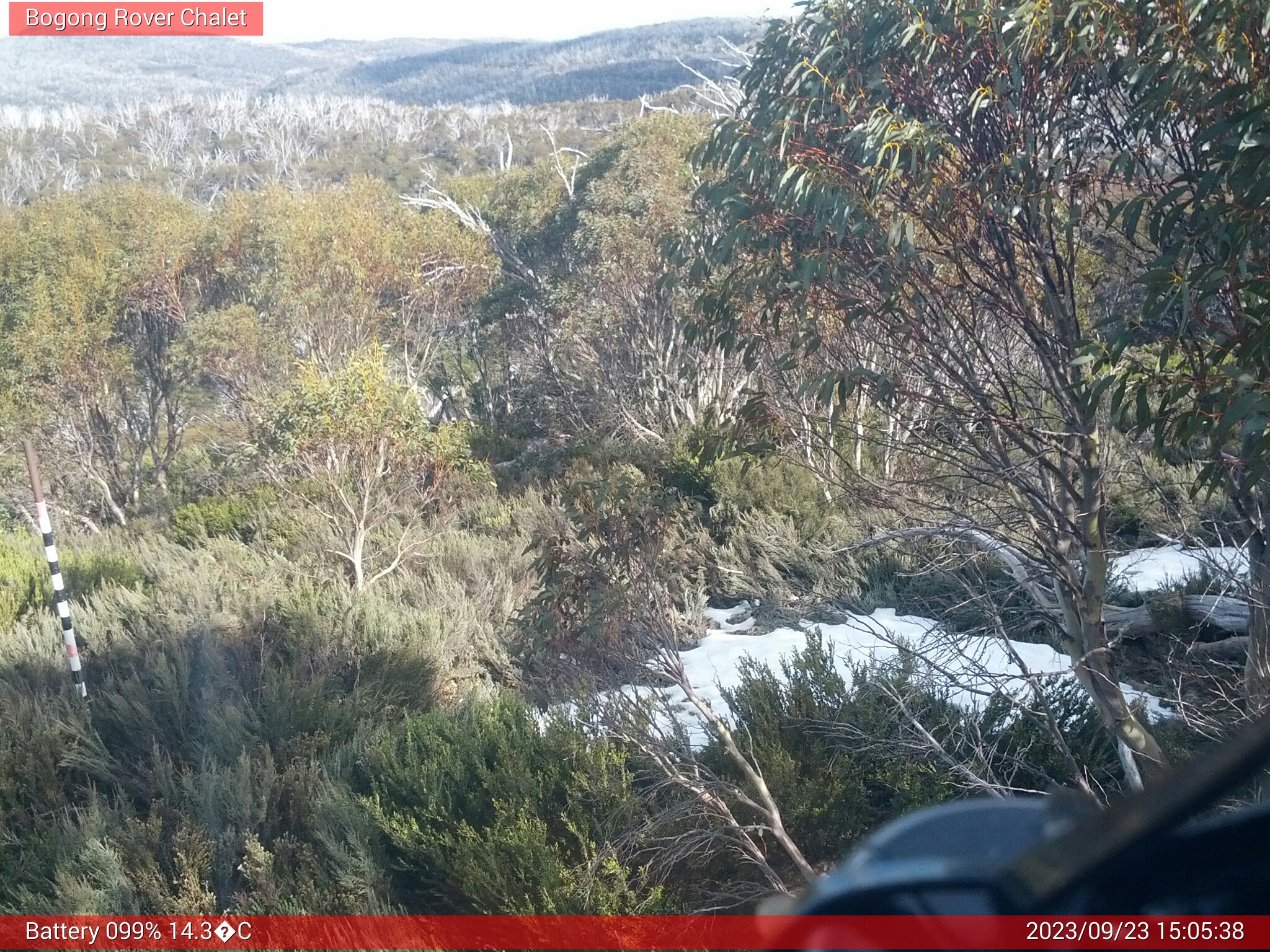 Bogong Web Cam 3:05pm Saturday 23rd of September 2023