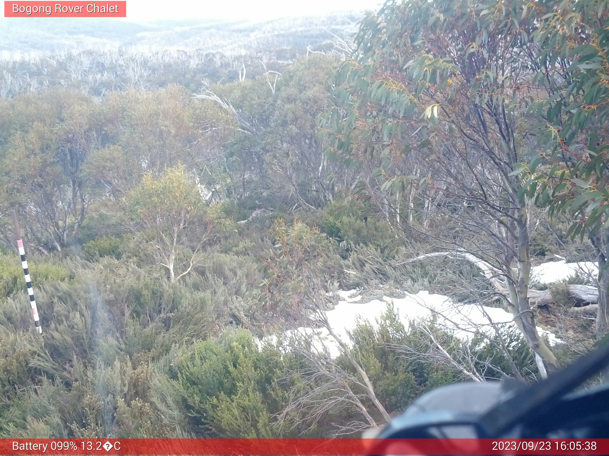 Bogong Web Cam 4:05pm Saturday 23rd of September 2023