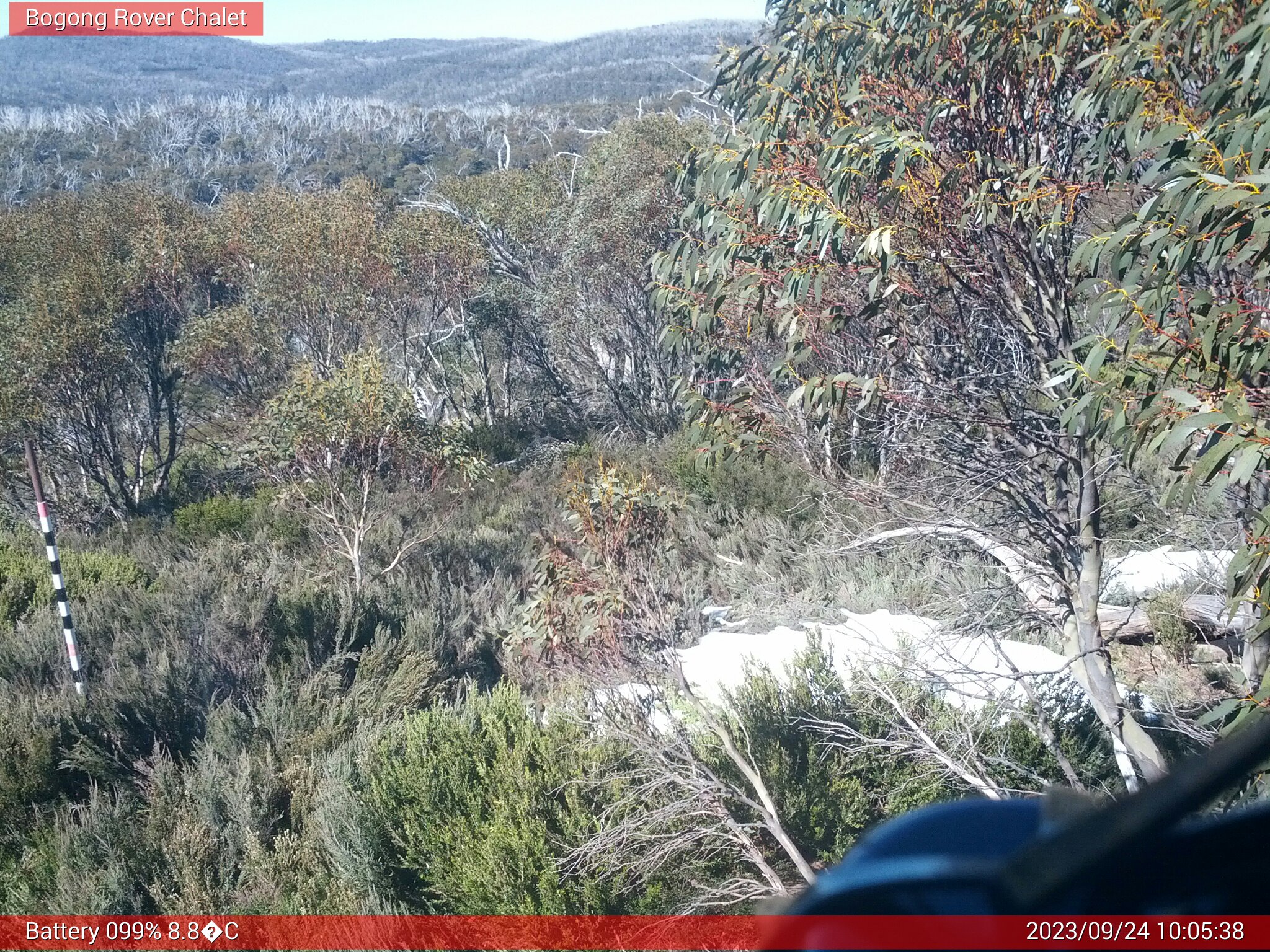 Bogong Web Cam 10:05am Sunday 24th of September 2023