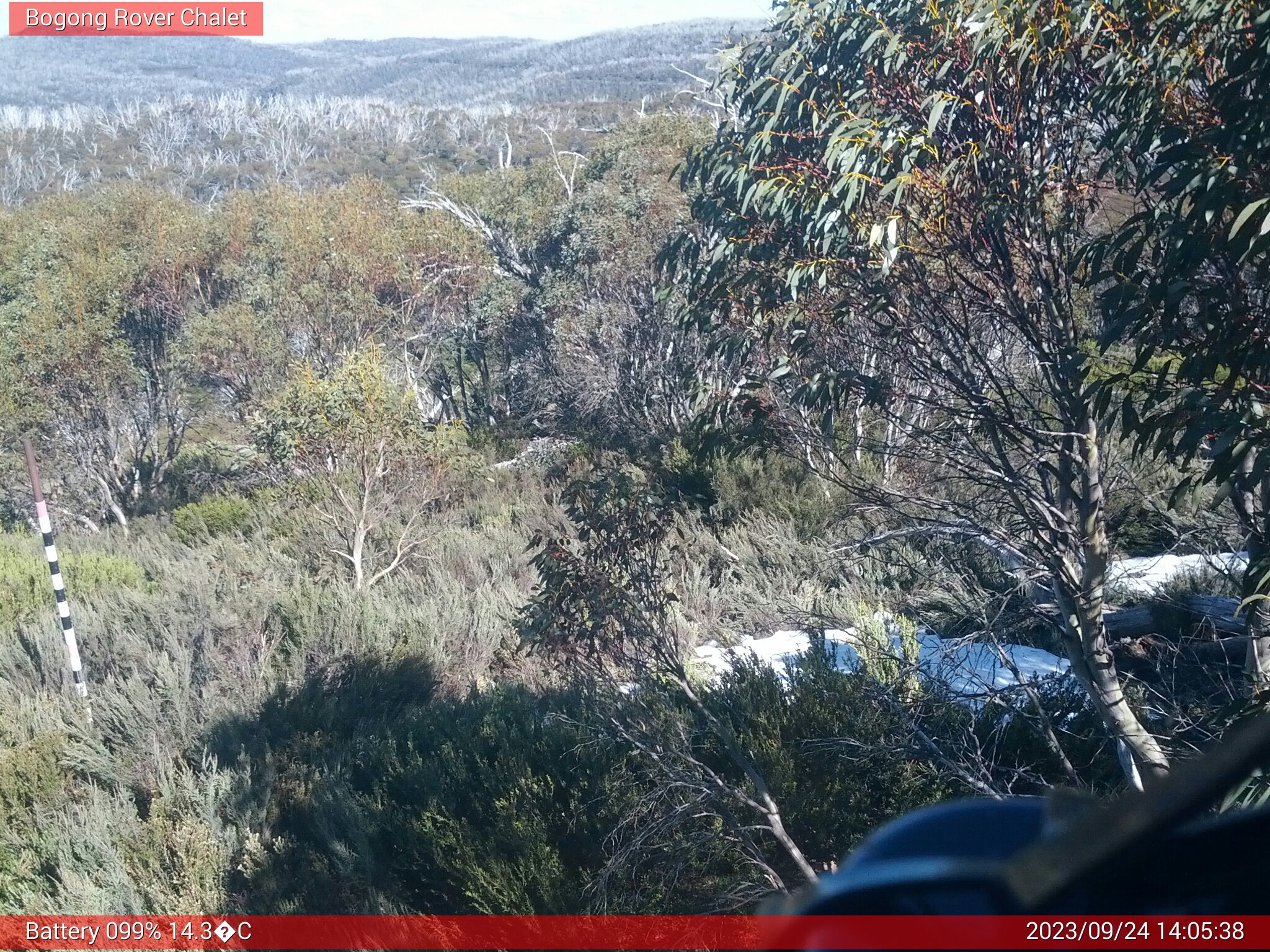 Bogong Web Cam 2:05pm Sunday 24th of September 2023