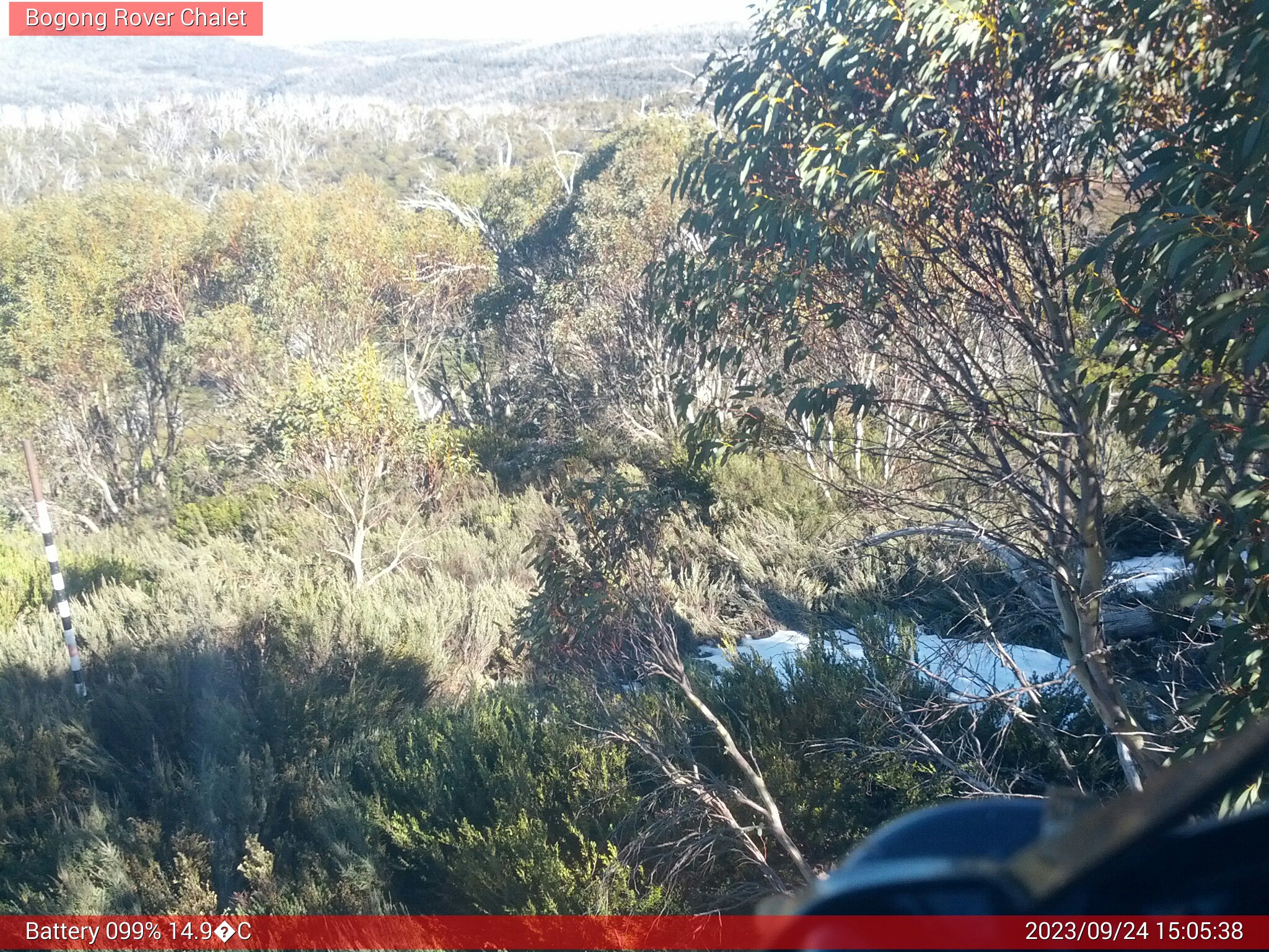 Bogong Web Cam 3:05pm Sunday 24th of September 2023