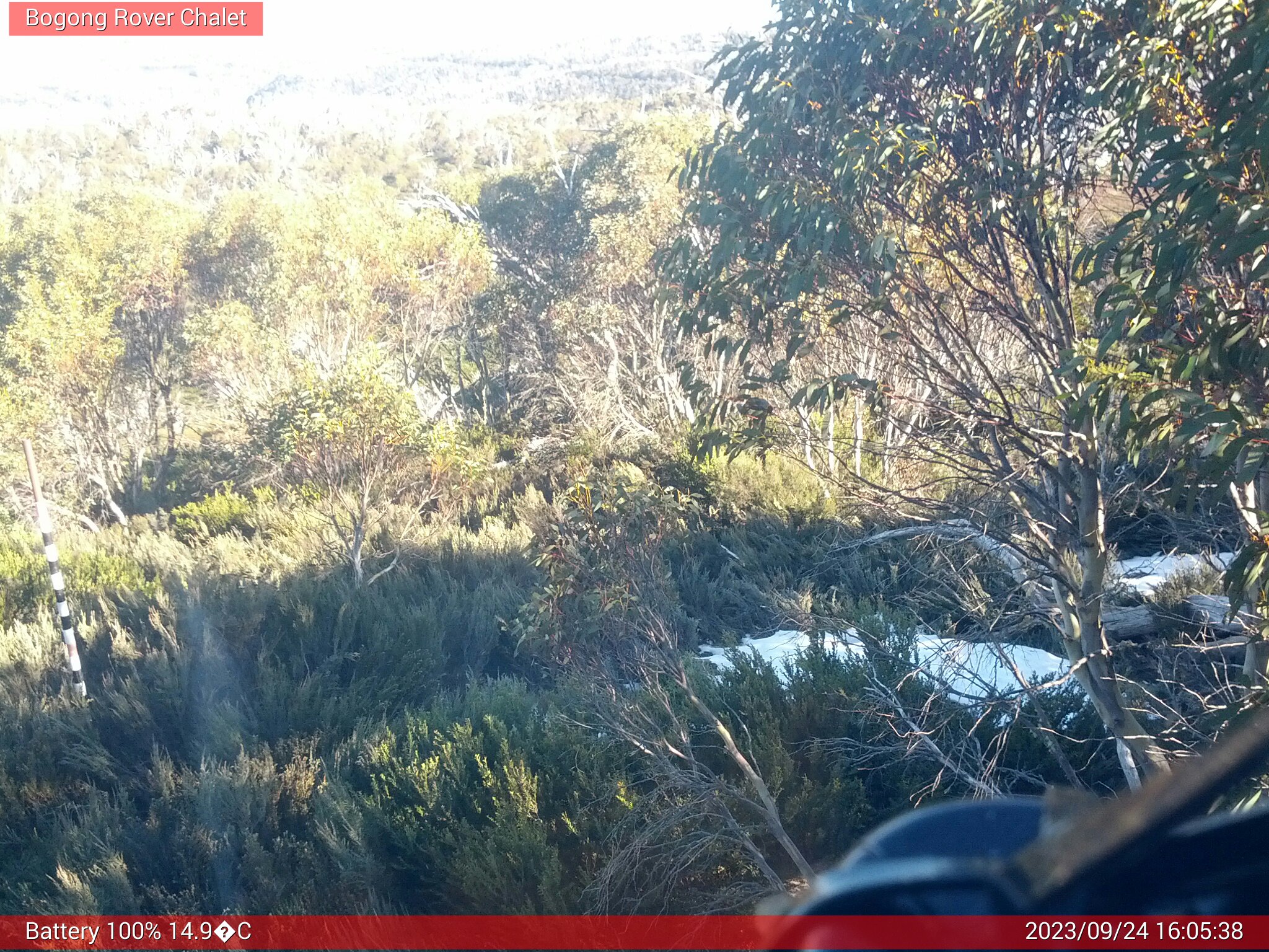 Bogong Web Cam 4:05pm Sunday 24th of September 2023