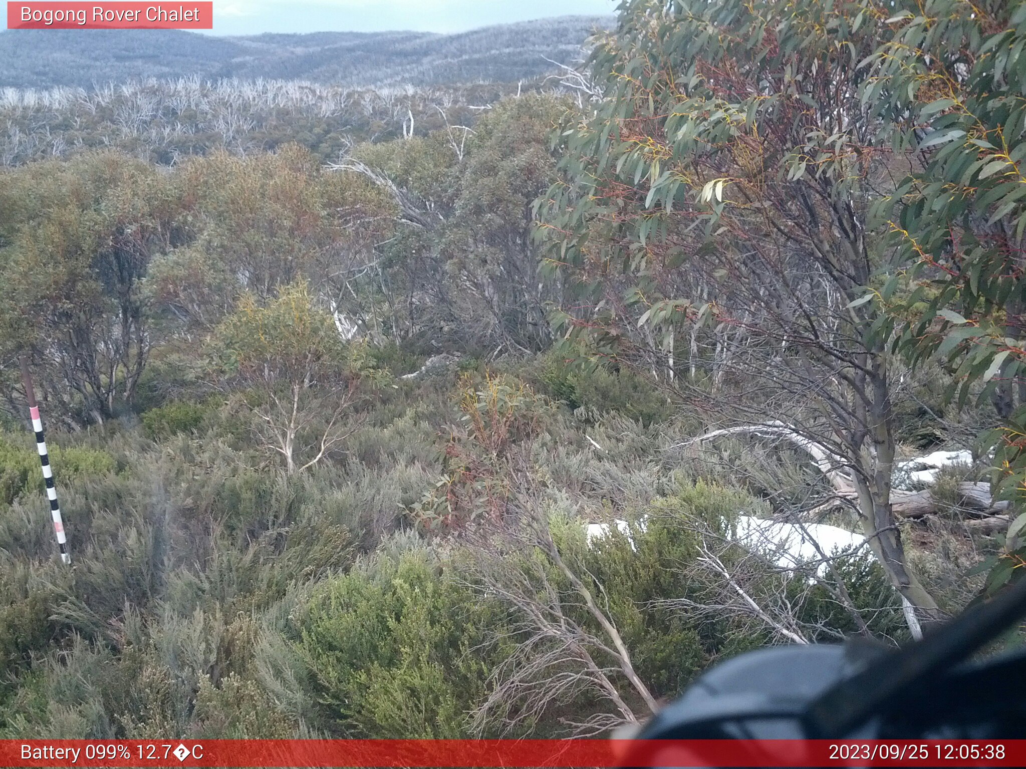 Bogong Web Cam 12:05pm Monday 25th of September 2023