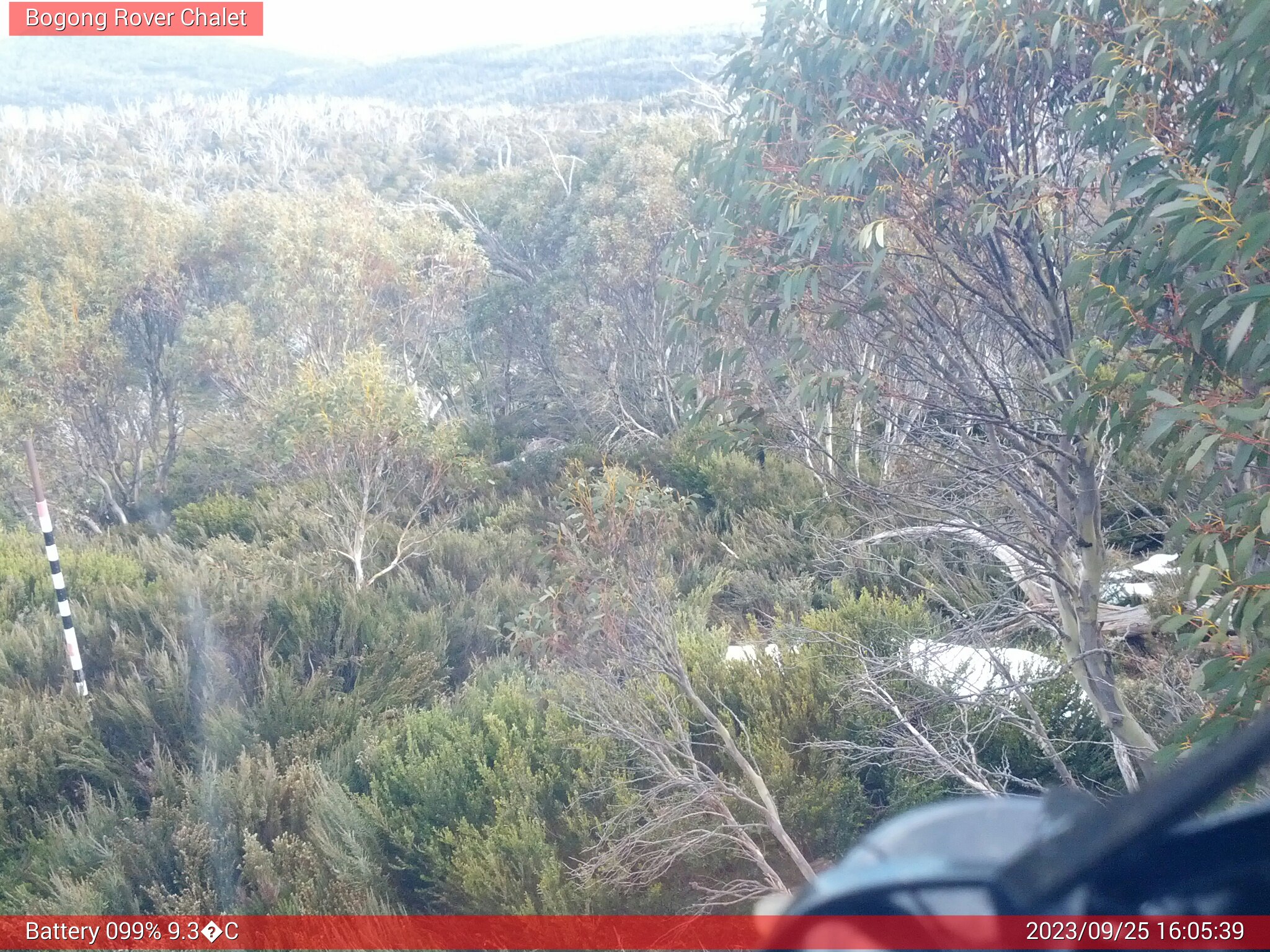 Bogong Web Cam 4:05pm Monday 25th of September 2023