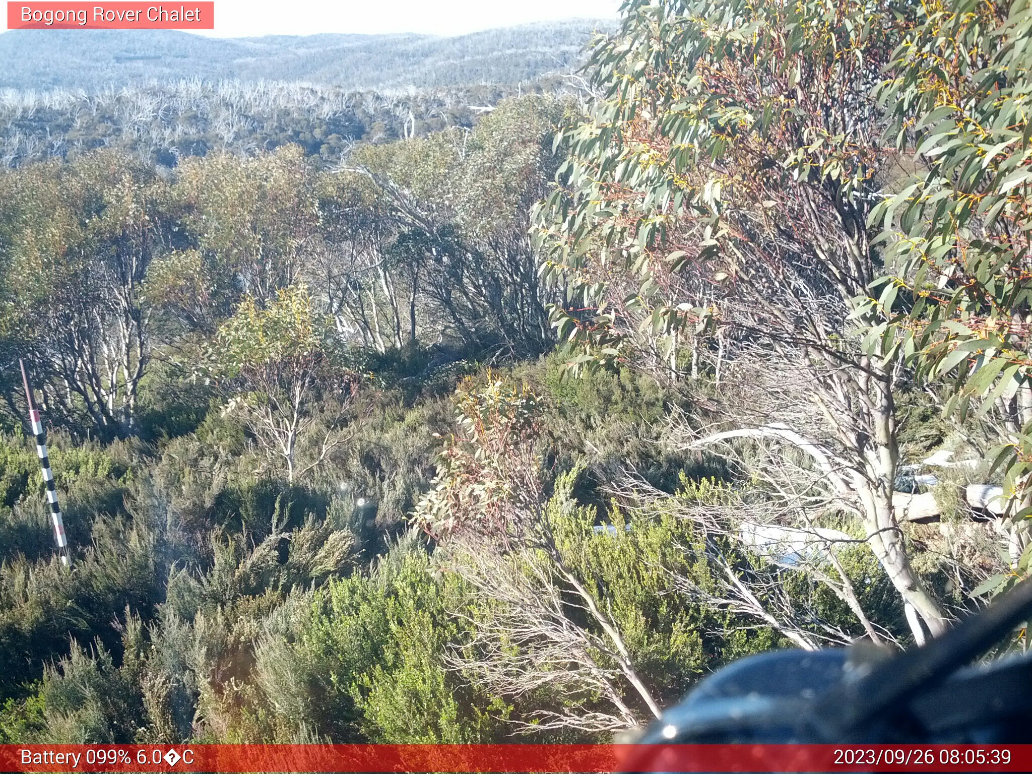 Bogong Web Cam 8:05am Tuesday 26th of September 2023