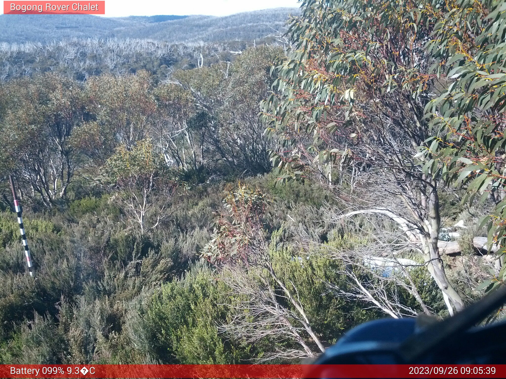 Bogong Web Cam 9:05am Tuesday 26th of September 2023