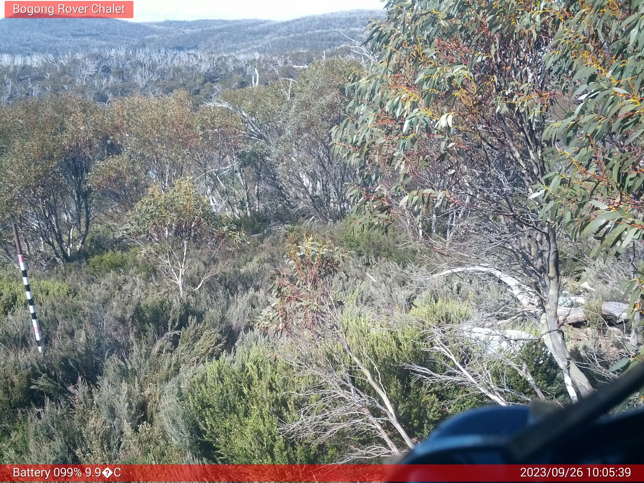 Bogong Web Cam 10:05am Tuesday 26th of September 2023