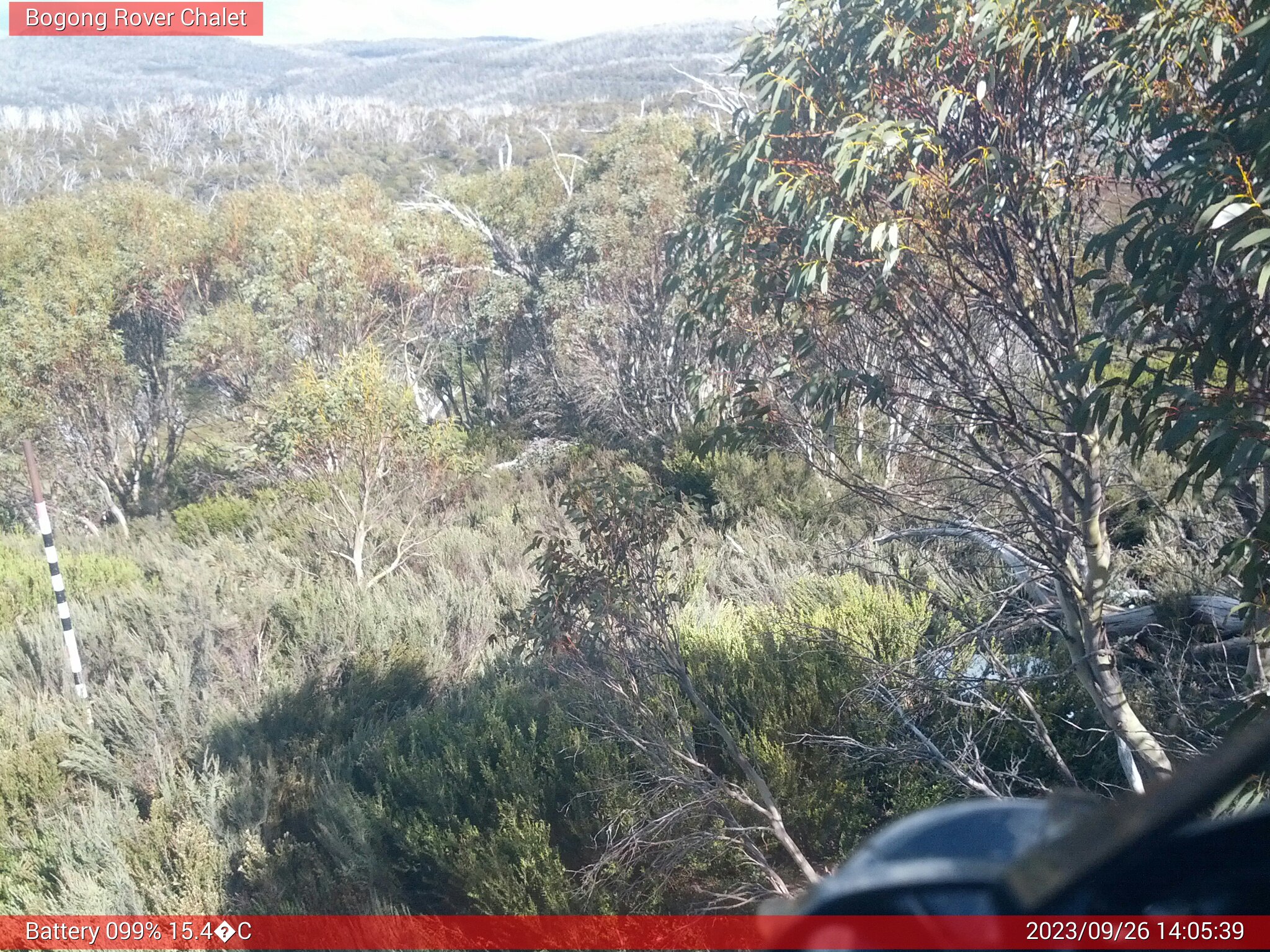 Bogong Web Cam 2:05pm Tuesday 26th of September 2023