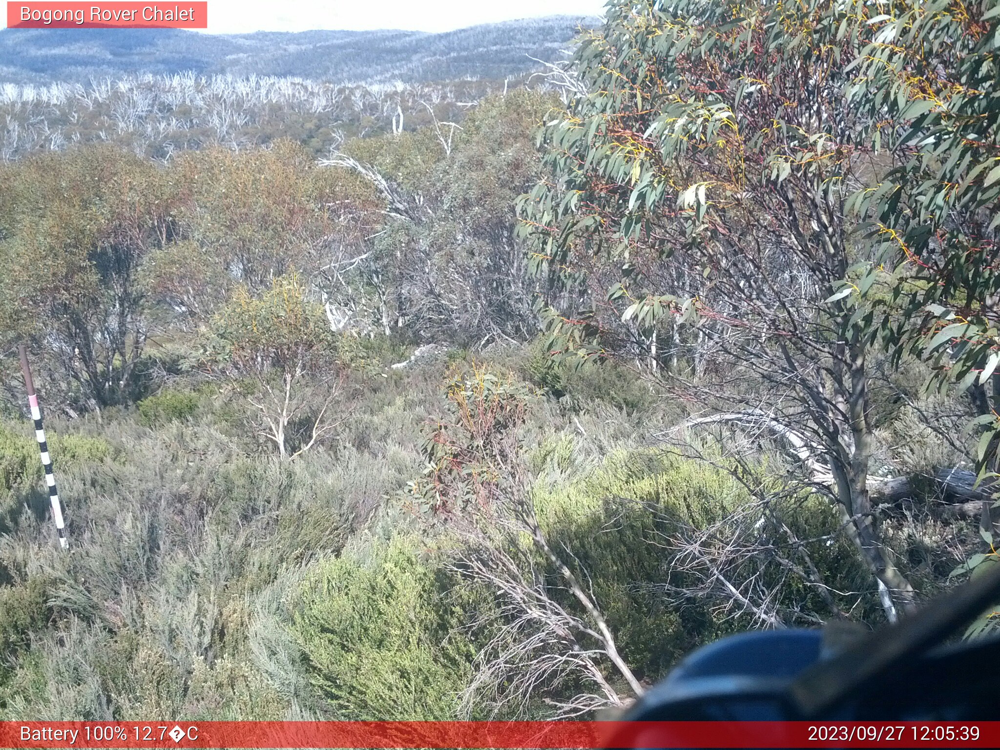 Bogong Web Cam 12:05pm Wednesday 27th of September 2023