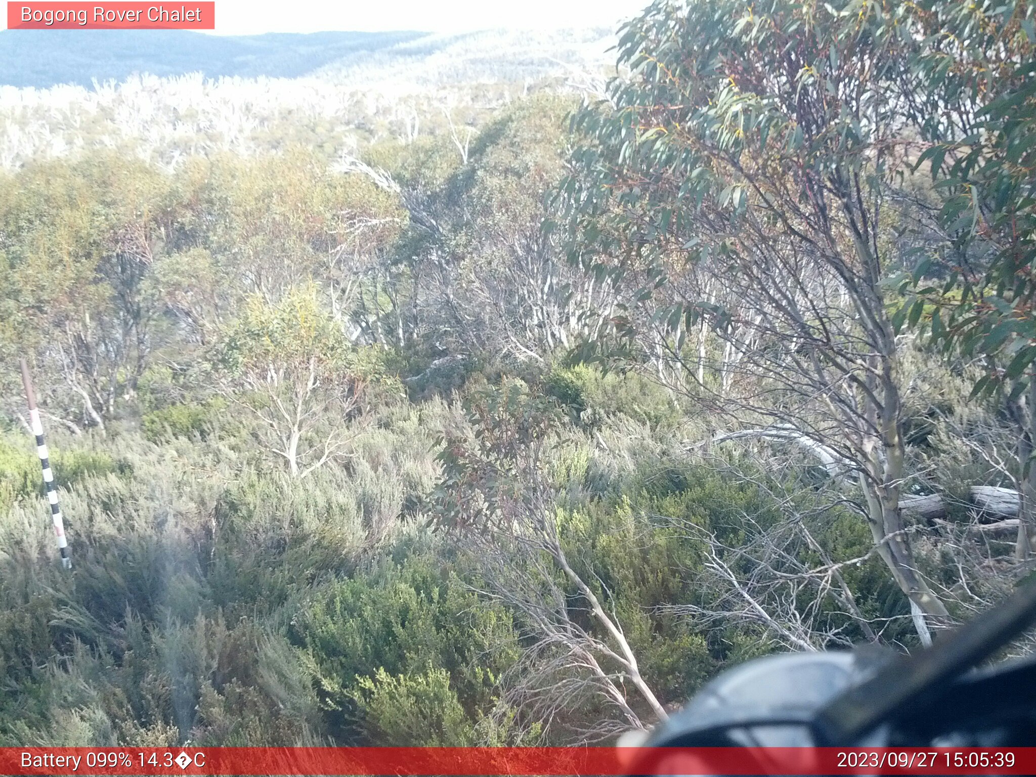 Bogong Web Cam 3:05pm Wednesday 27th of September 2023