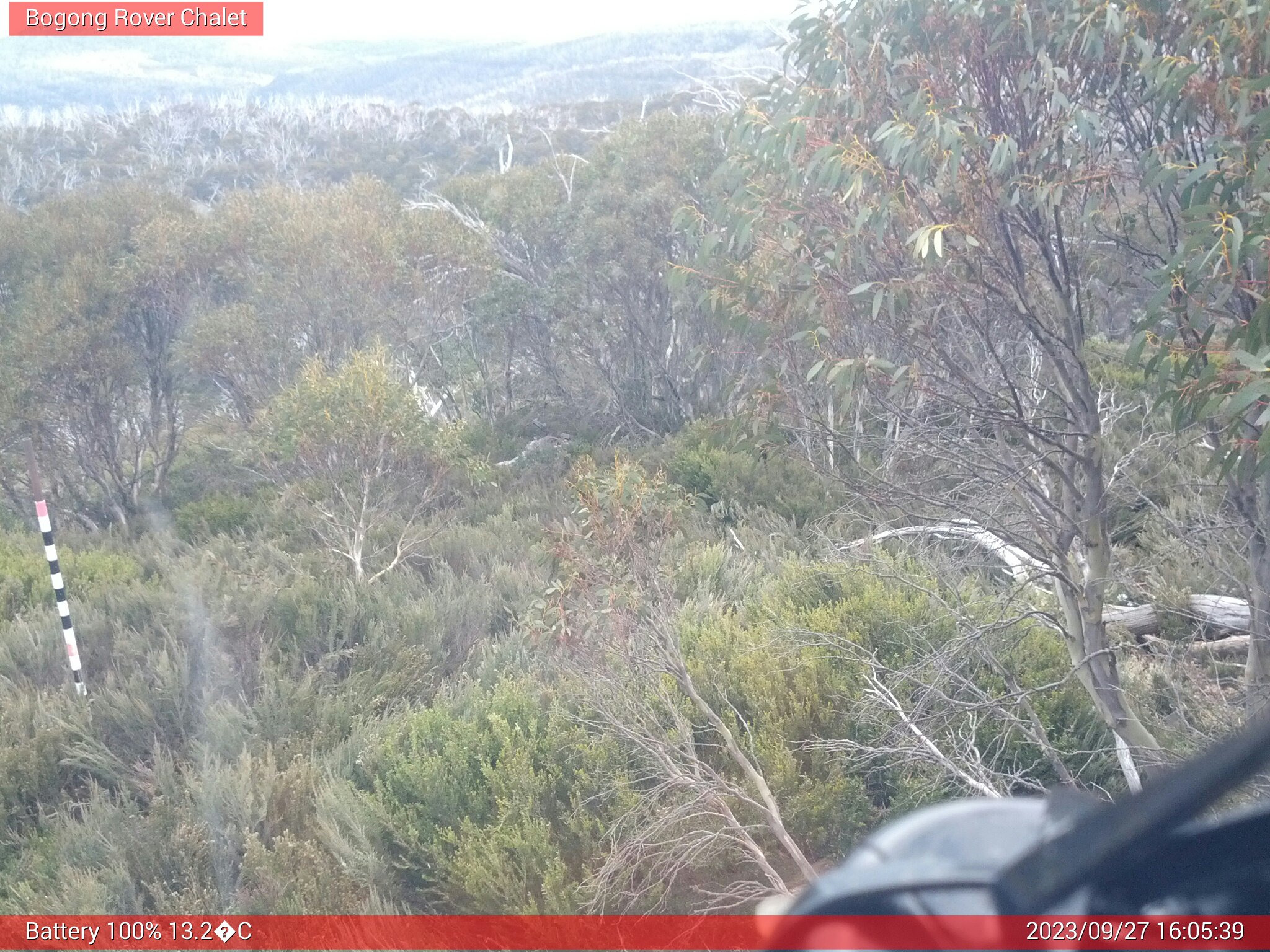 Bogong Web Cam 4:05pm Wednesday 27th of September 2023