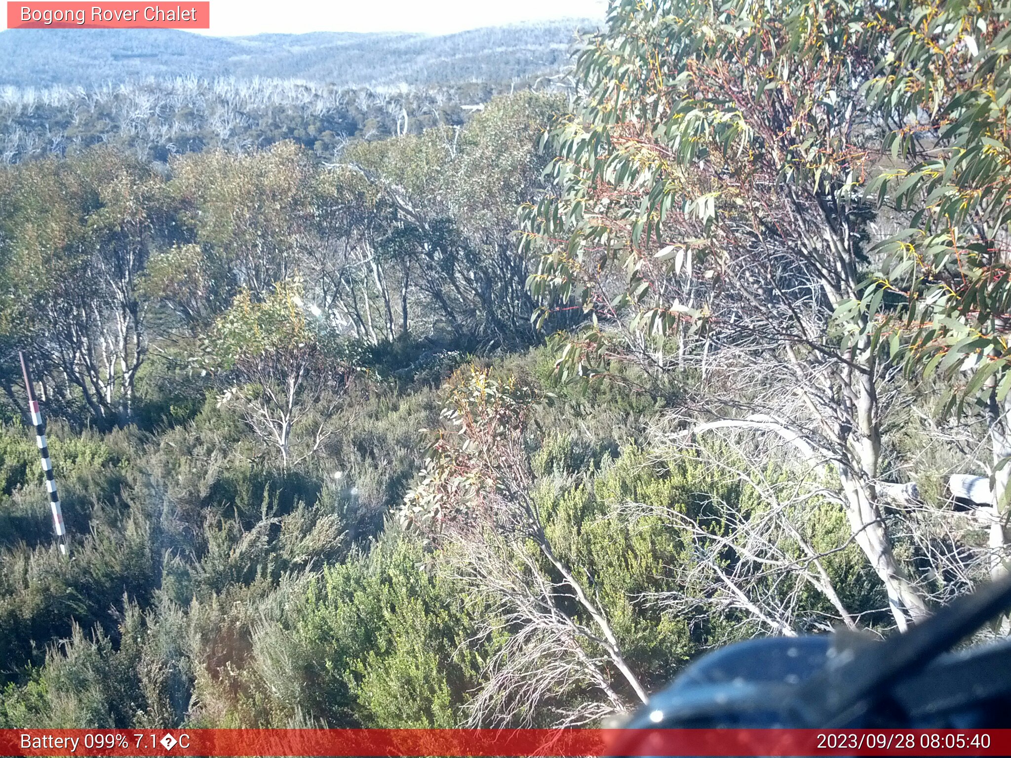 Bogong Web Cam 8:05am Thursday 28th of September 2023