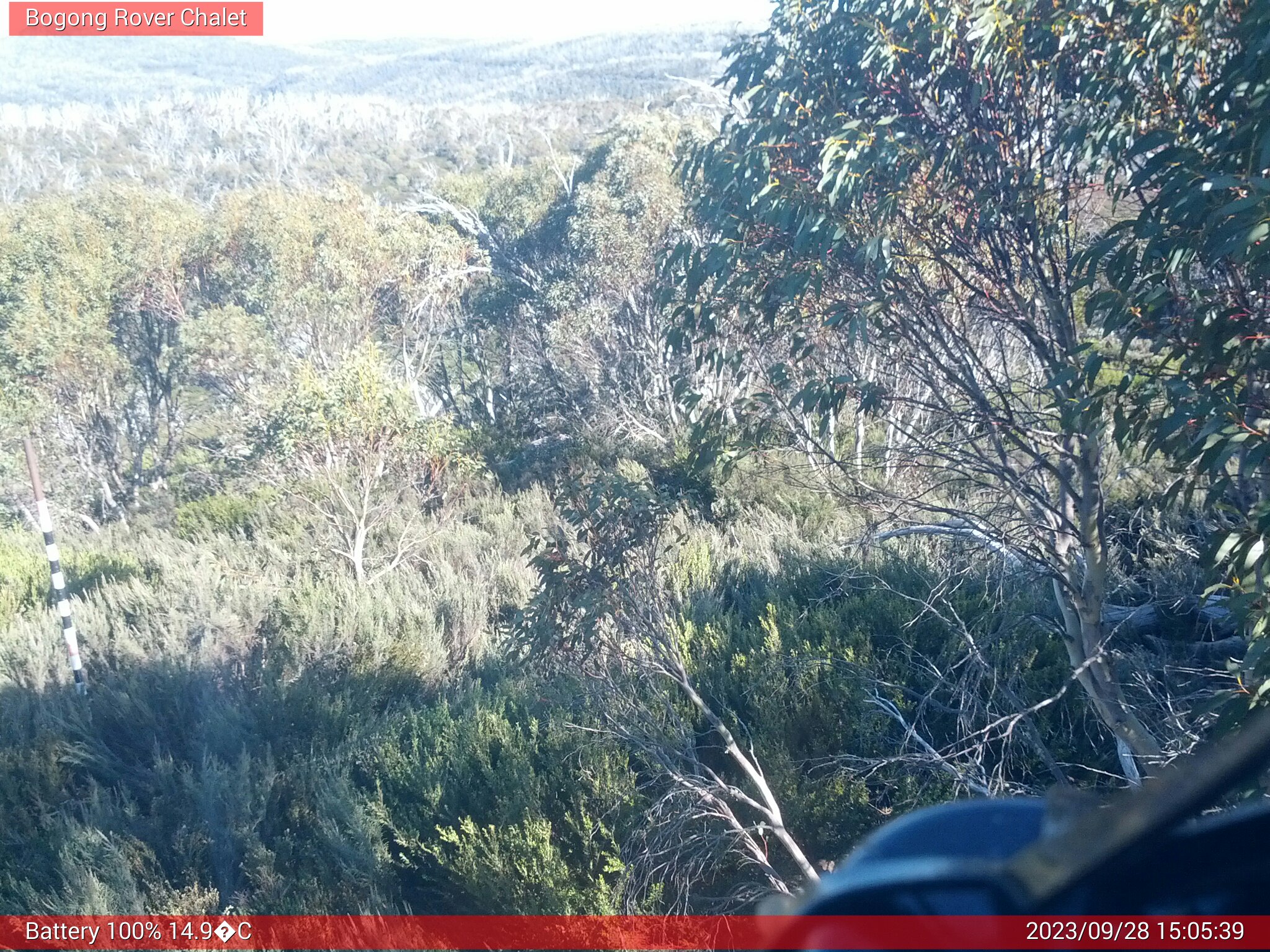 Bogong Web Cam 3:05pm Thursday 28th of September 2023