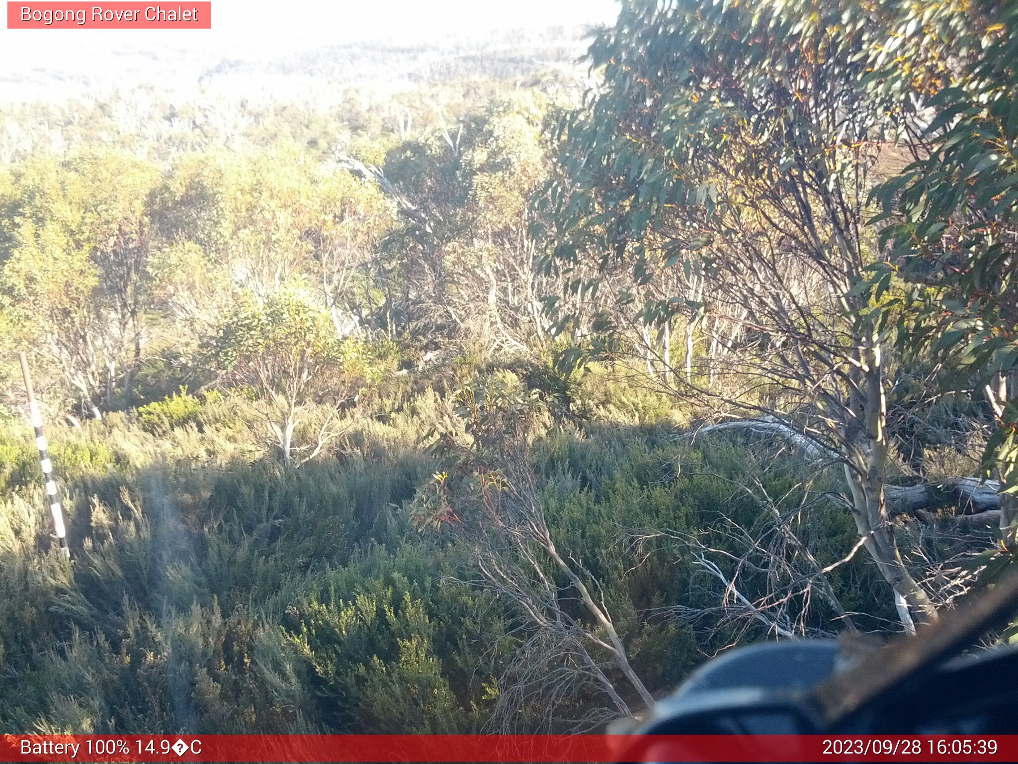 Bogong Web Cam 4:05pm Thursday 28th of September 2023