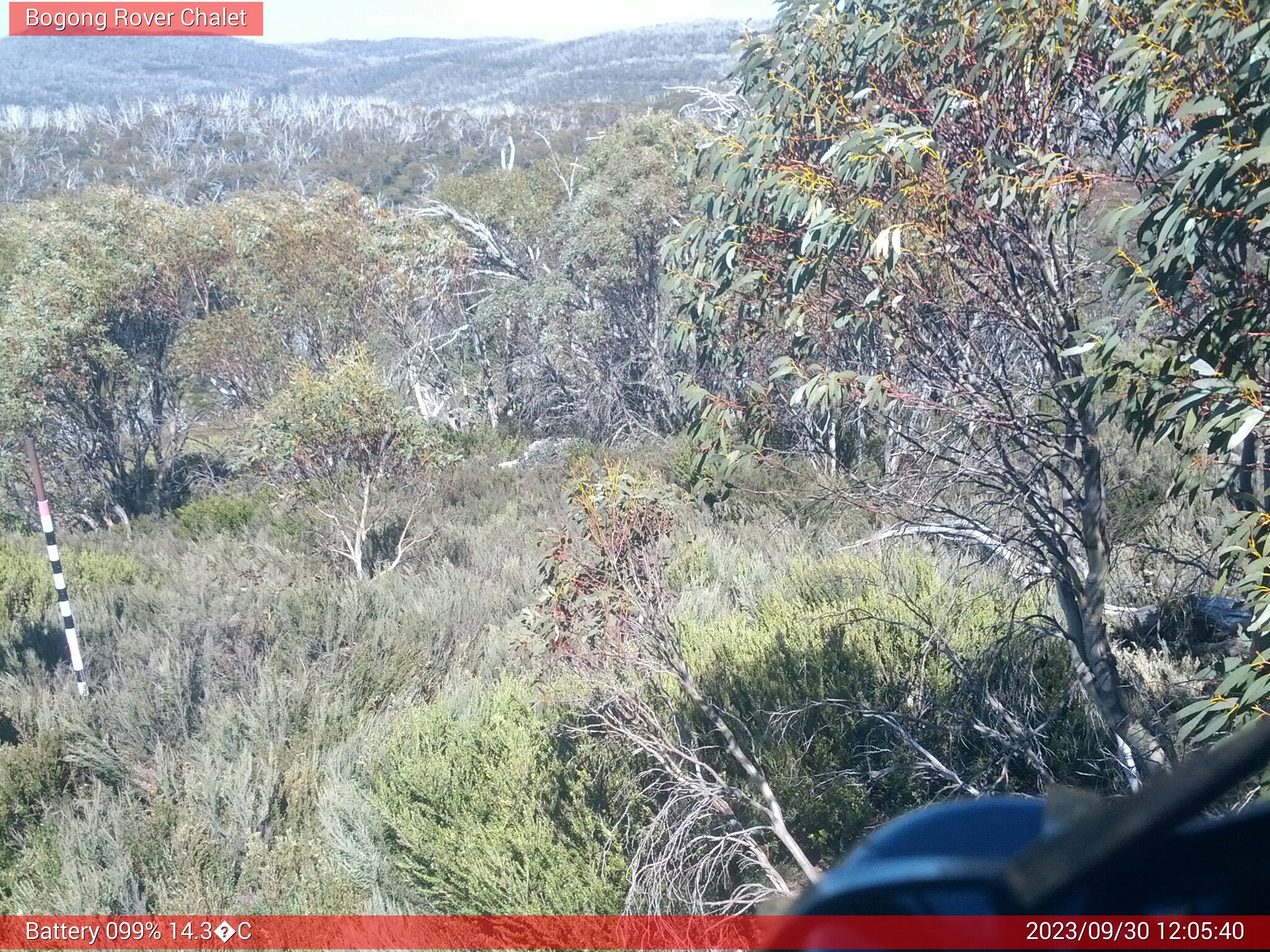 Bogong Web Cam 12:05pm Saturday 30th of September 2023