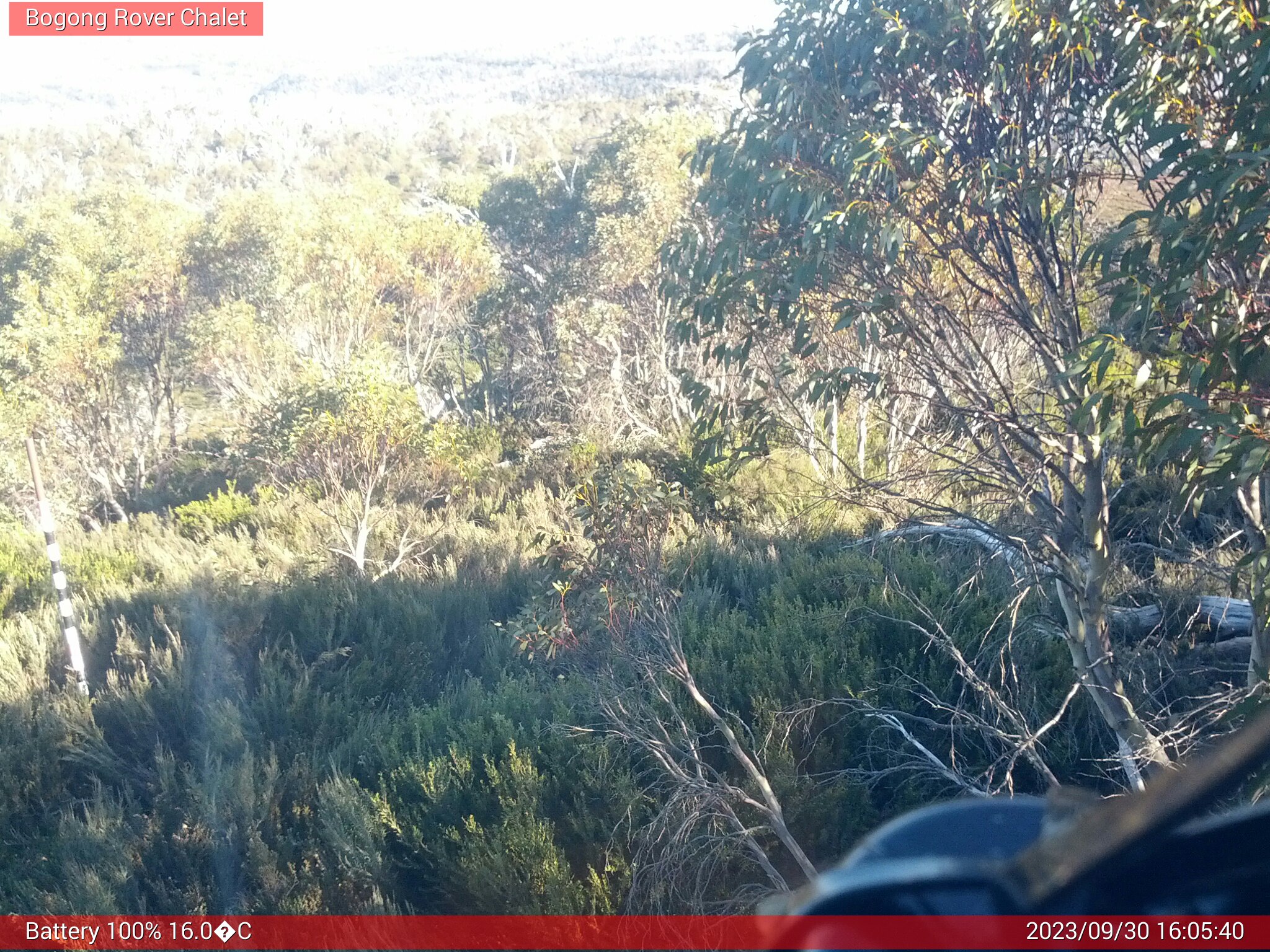 Bogong Web Cam 4:05pm Saturday 30th of September 2023