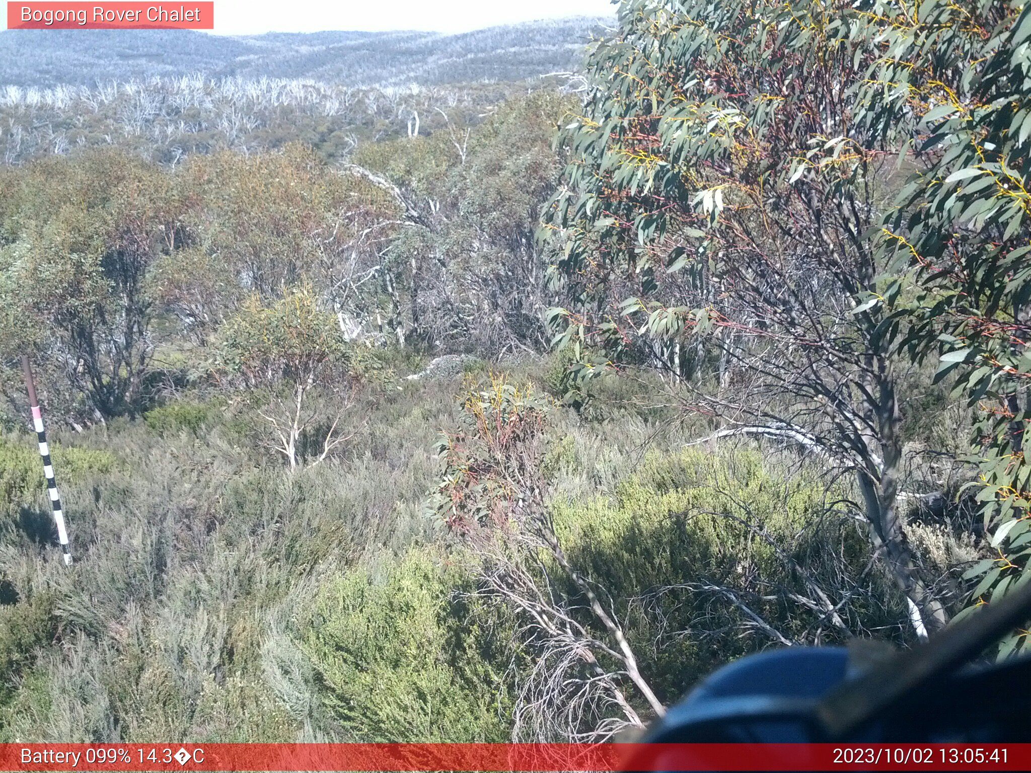 Bogong Web Cam 1:05pm Monday 2nd of October 2023