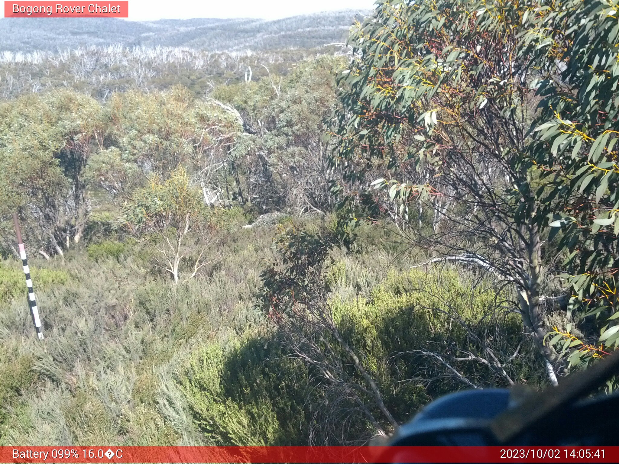 Bogong Web Cam 2:05pm Monday 2nd of October 2023