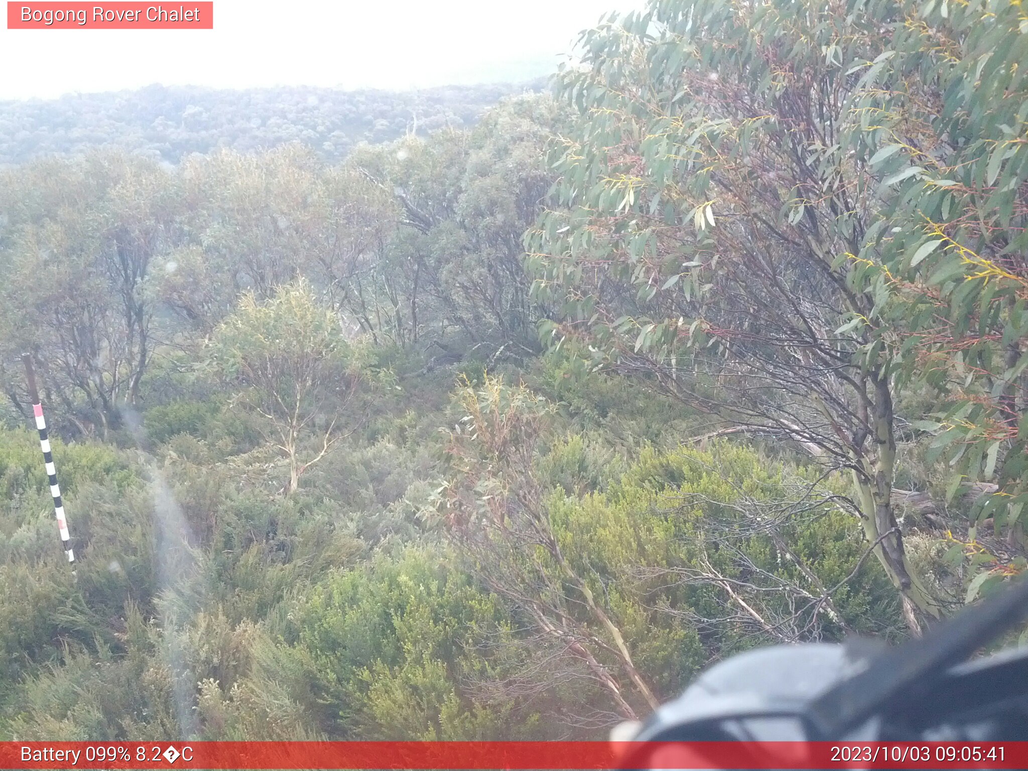 Bogong Web Cam 9:05am Tuesday 3rd of October 2023