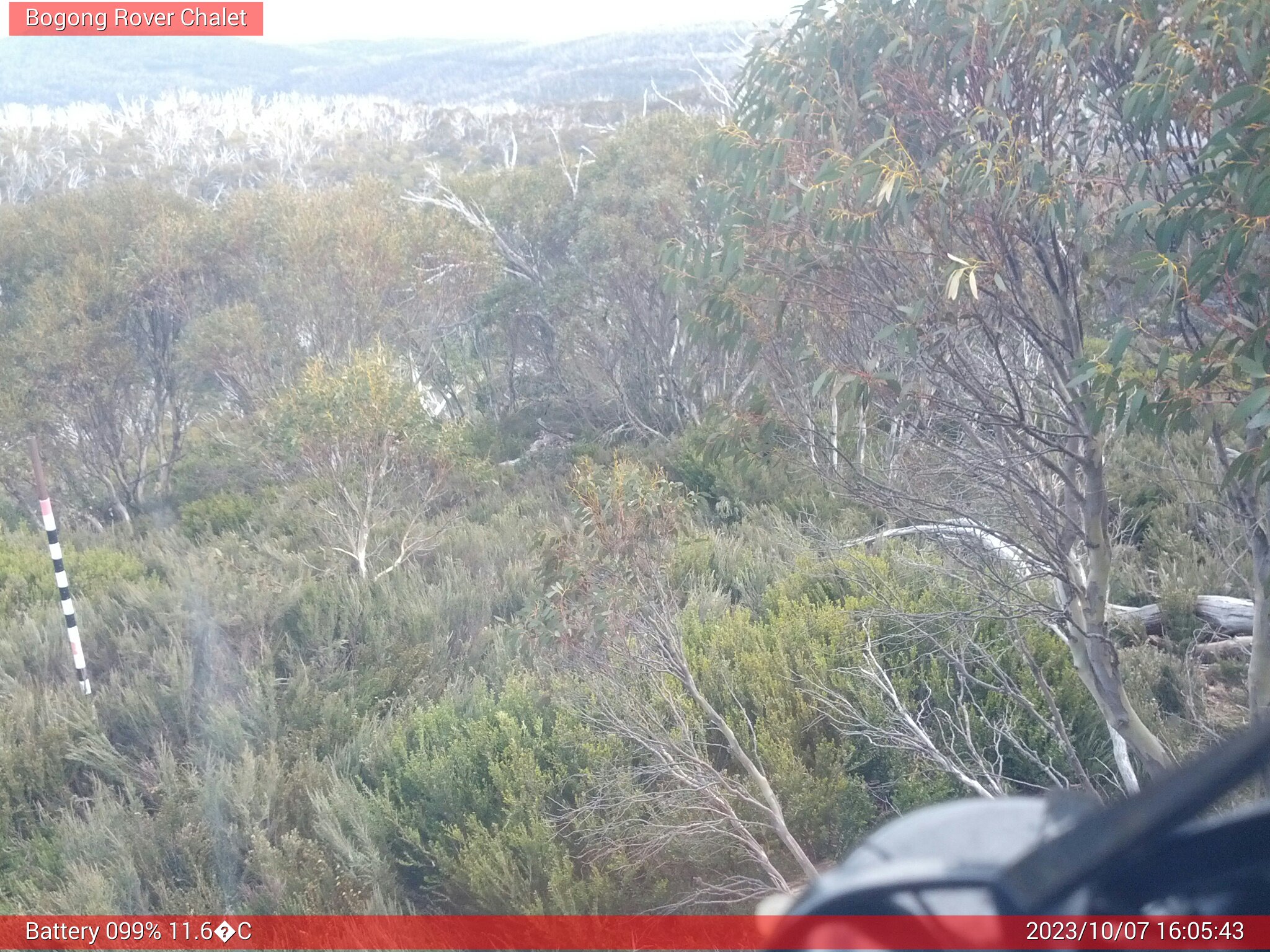 Bogong Web Cam 4:05pm Saturday 7th of October 2023