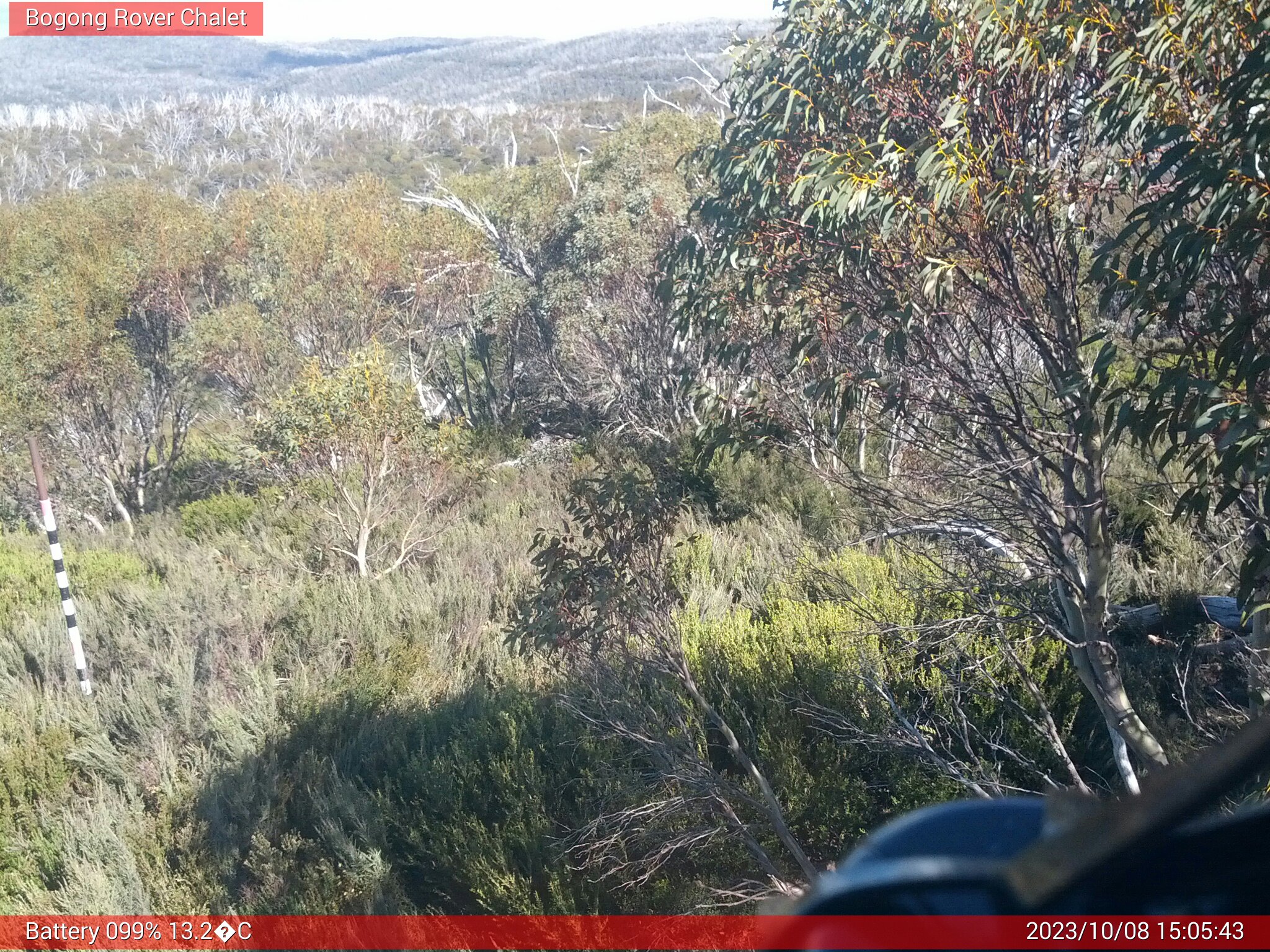 Bogong Web Cam 3:05pm Sunday 8th of October 2023