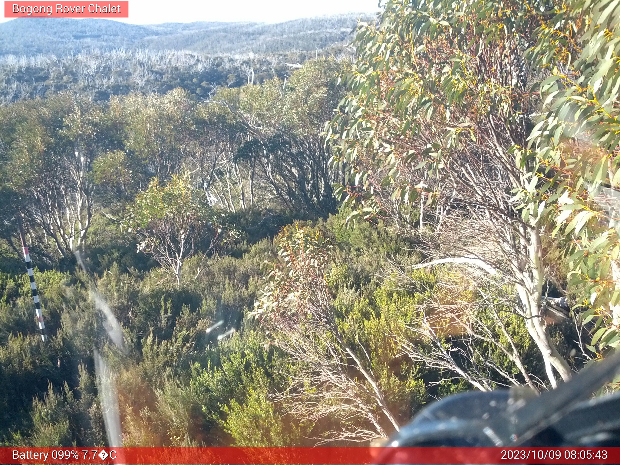 Bogong Web Cam 8:05am Monday 9th of October 2023