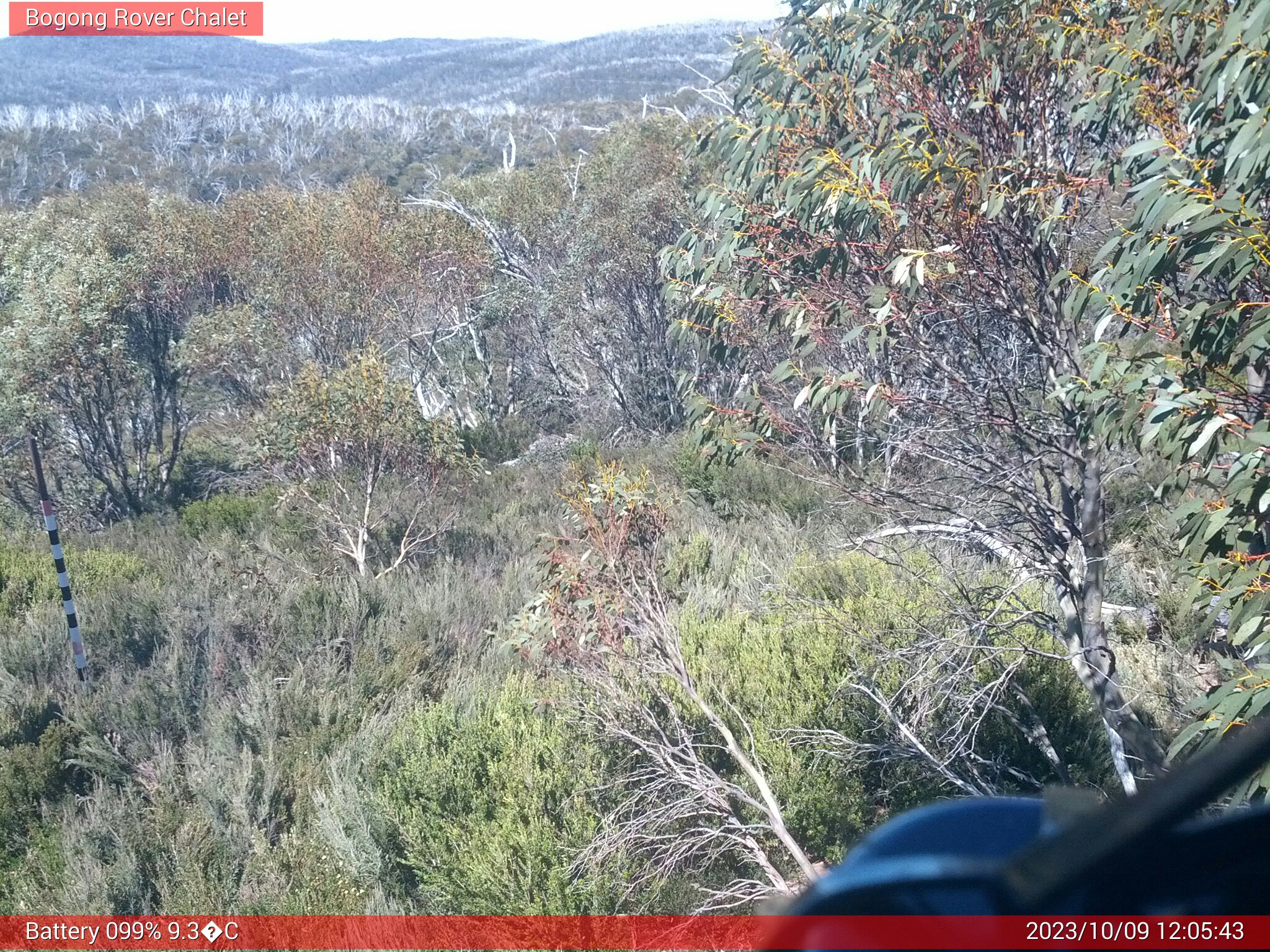 Bogong Web Cam 12:05pm Monday 9th of October 2023