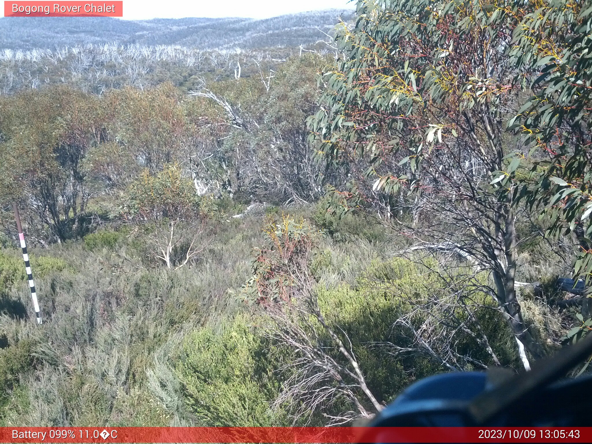 Bogong Web Cam 1:05pm Monday 9th of October 2023