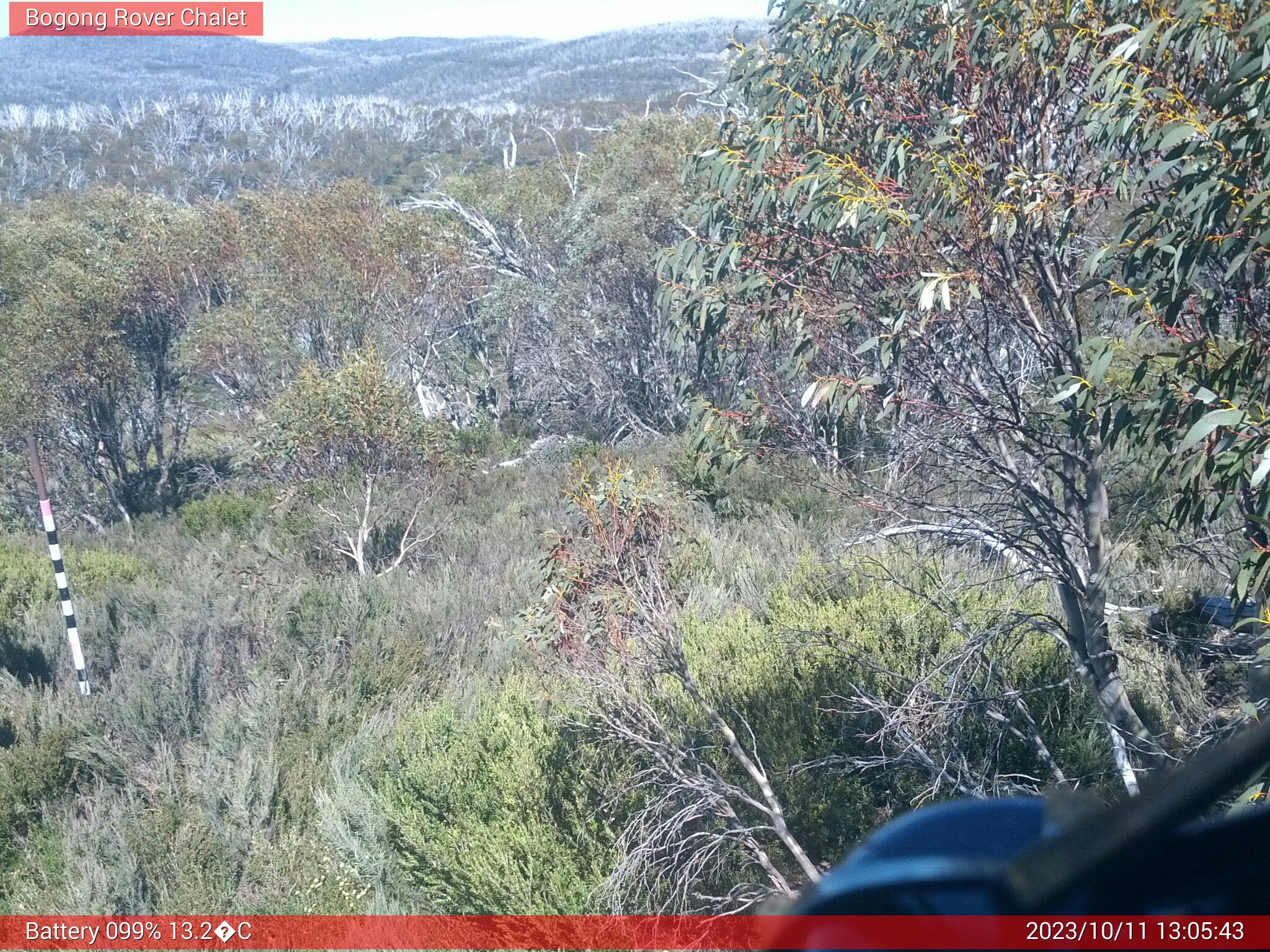 Bogong Web Cam 1:05pm Wednesday 11th of October 2023