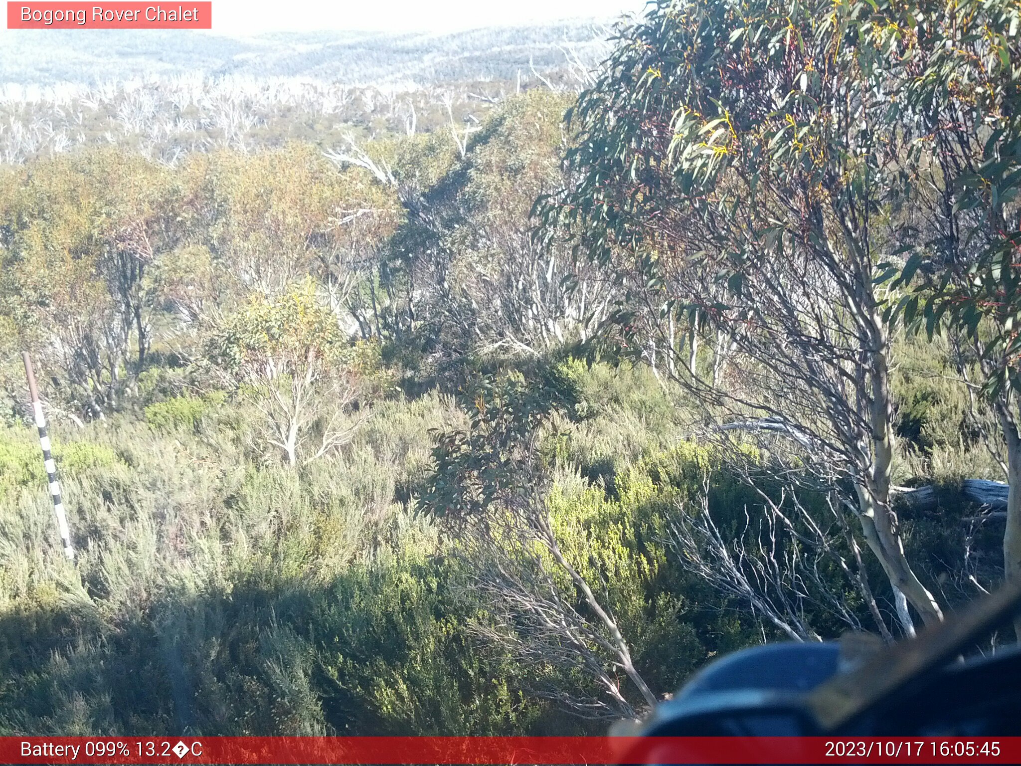 Bogong Web Cam 4:05pm Tuesday 17th of October 2023