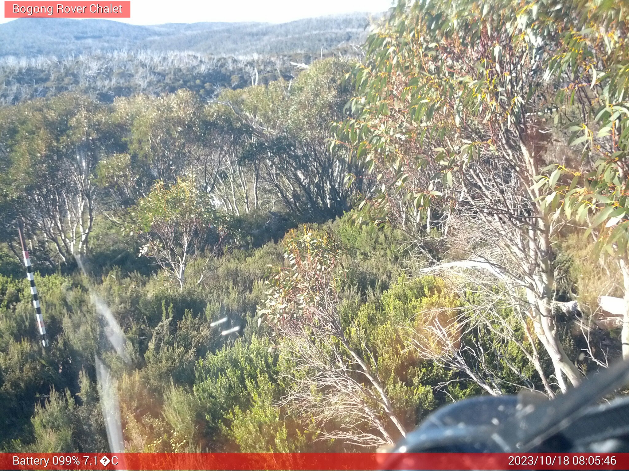 Bogong Web Cam 8:05am Wednesday 18th of October 2023