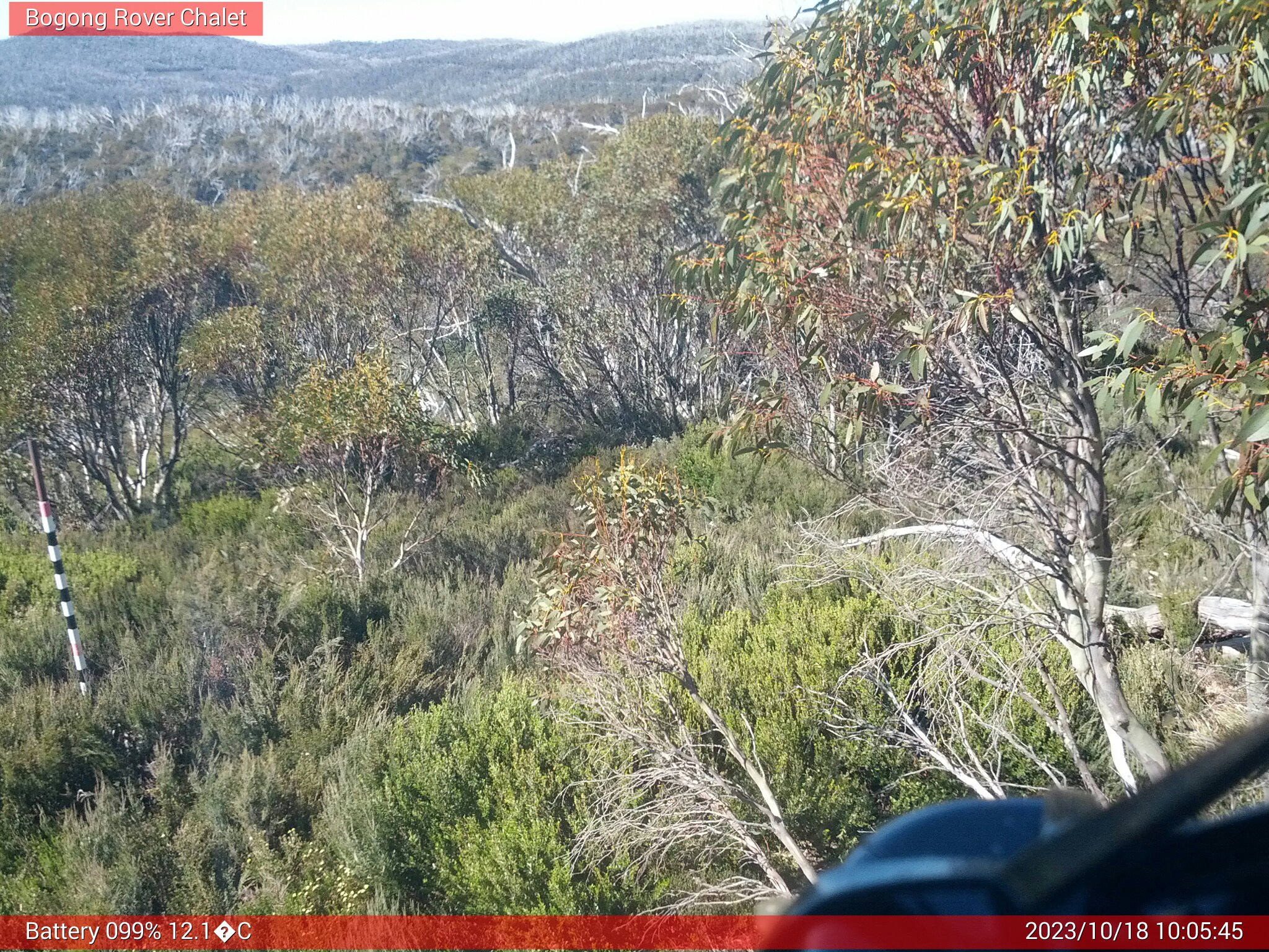 Bogong Web Cam 10:05am Wednesday 18th of October 2023