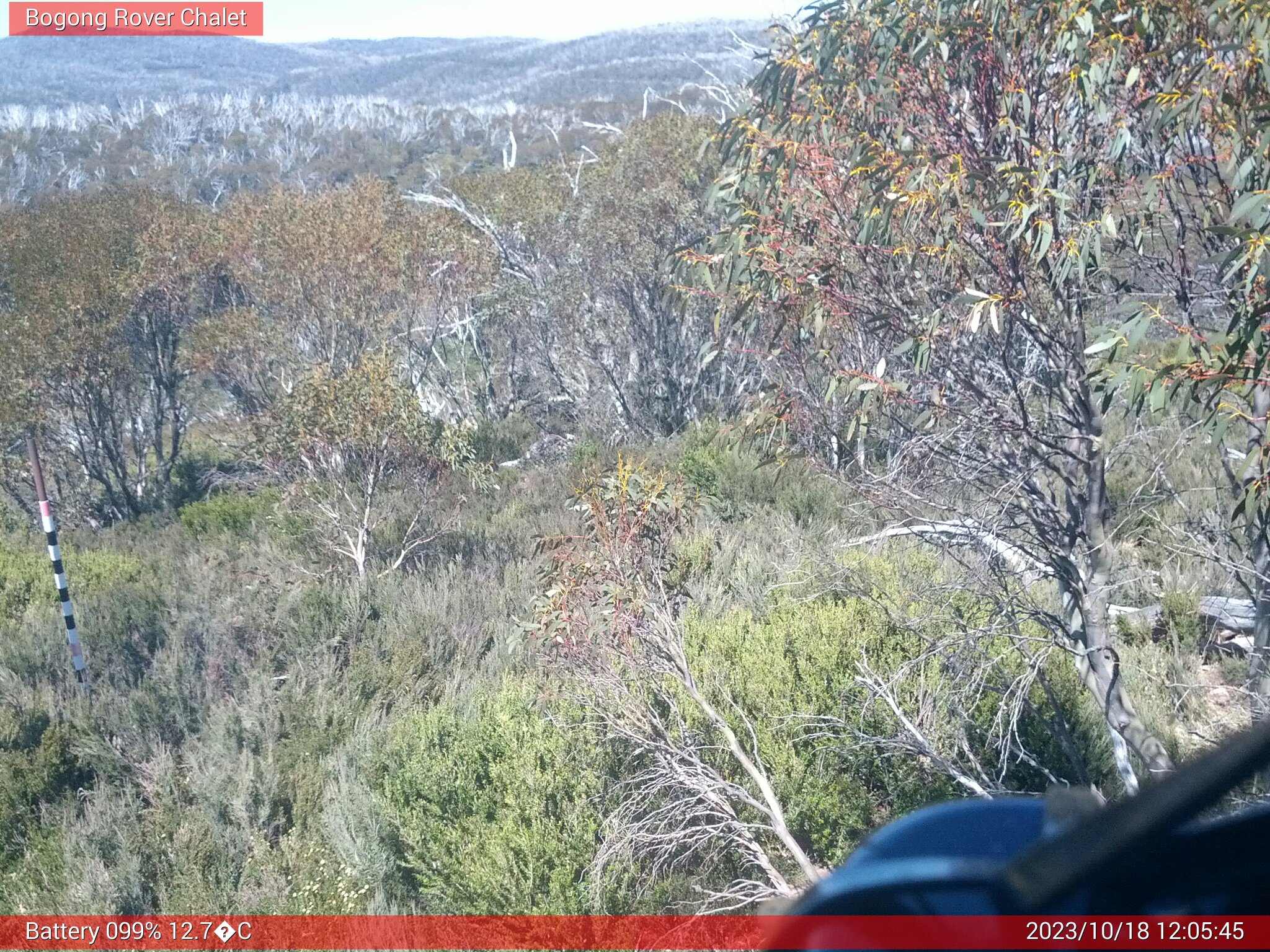 Bogong Web Cam 12:05pm Wednesday 18th of October 2023