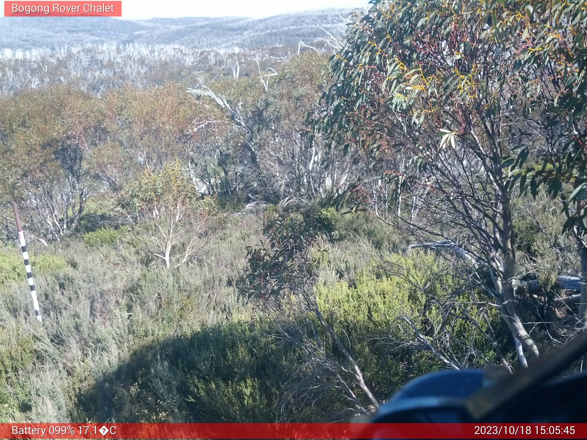 Bogong Web Cam 3:05pm Wednesday 18th of October 2023